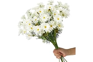 Silk Artificial Daisies, Natural Yellow Artificial Greenery Shrubs Plants Arrangements for Wedding...