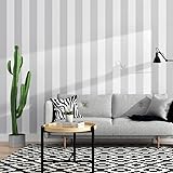 saimeyi carta da parati in pvc, moderno minimalista grigio bianco e nero strisce wallpaper. verticale strisce carta da parati per soggiorno camera da letto abbigliamento negozio sfondo