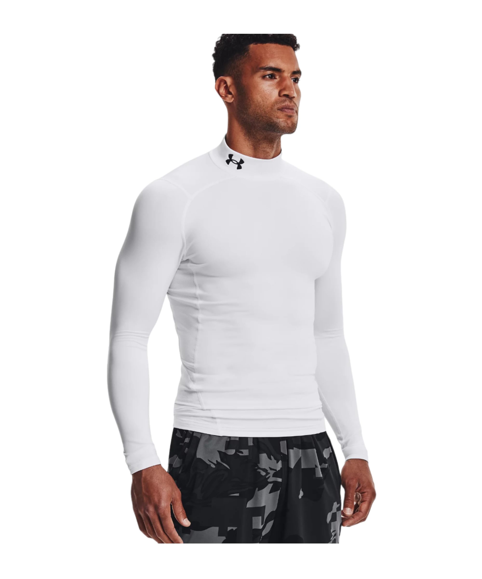 Under Armour Baselayer ColdGear Comp Mock Underwear Longseeve Weiss, 4XL-T Herren