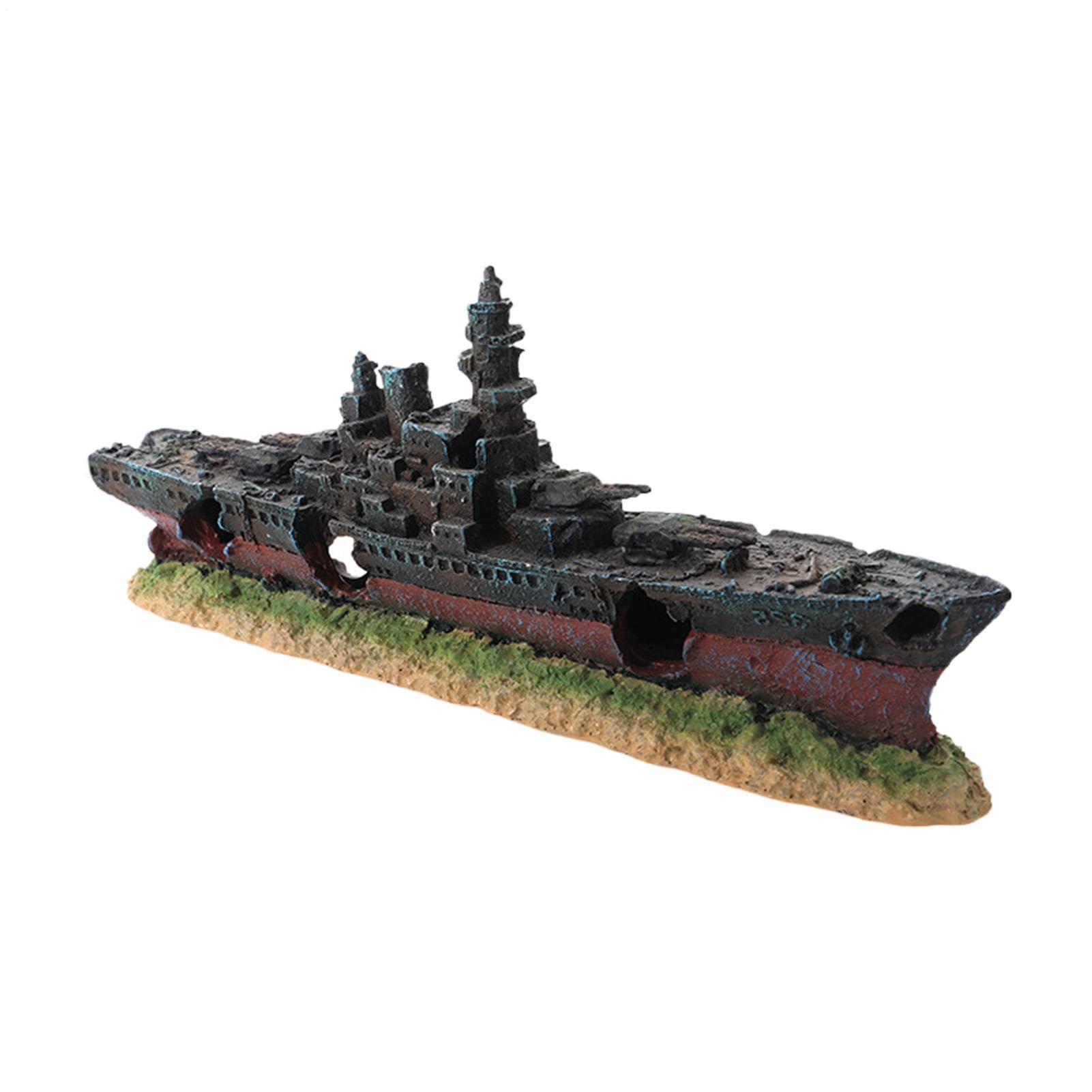 Dekoracje Do Akwarium Realistyczny Zabawny Dekoracyjny | Wrak statku kryjówka dla ryb Dla Hobbystów, Hodowców, Właścicieli Zwierząt, Salonu, Szafki, Biura Domowego, Mieszkania
