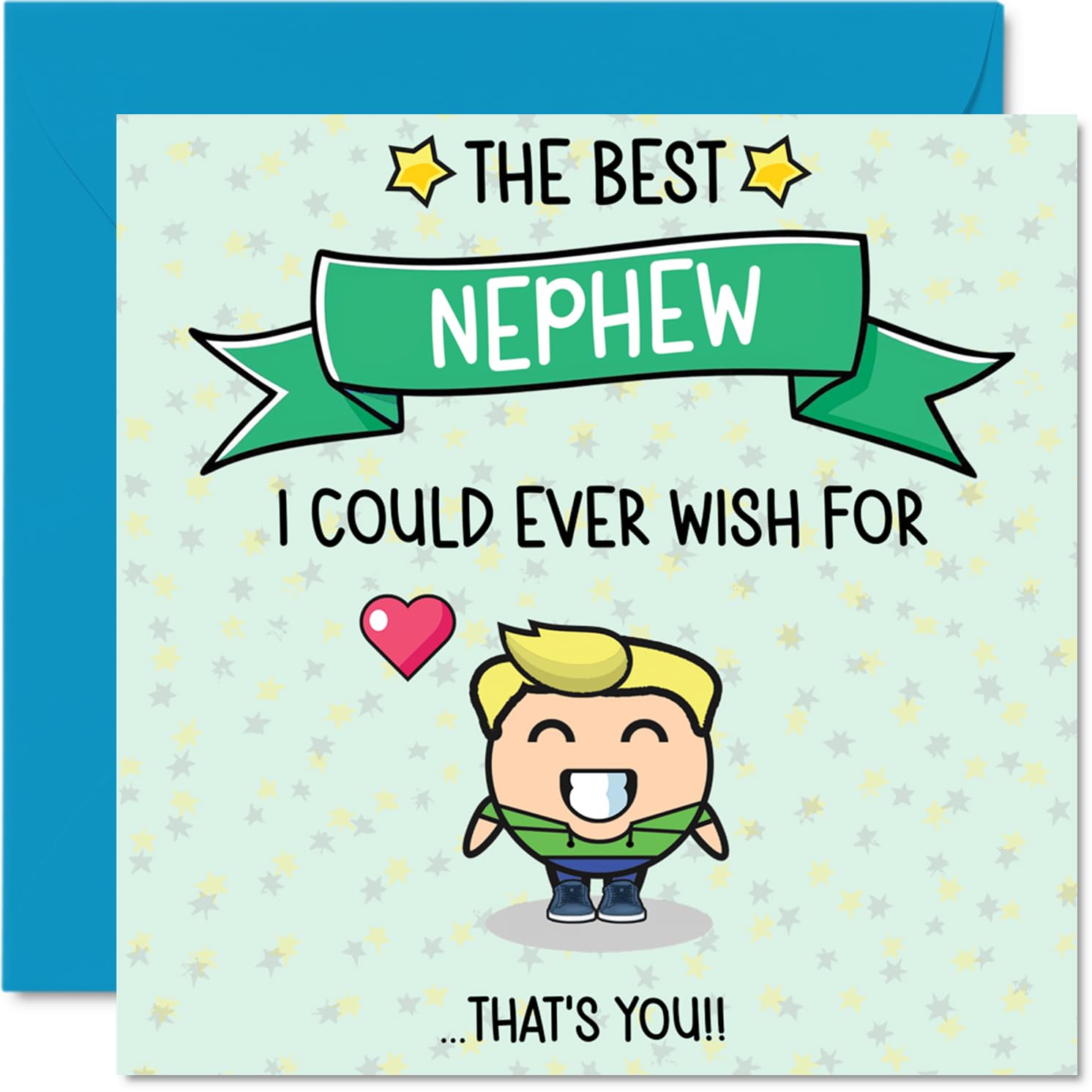 Nephew Birthday Card - Best I Could Ever Wish For - Happy Birthday Card for Nephew from Auntie Uncle, 145mm Cute Bday Greeting Cards
