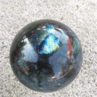 PAKMEZ 75 MM-90 MM 1 Pieza de Hermosa Esfera de labradorita Natural Bola de Cristal Decorativa Gran opción for Cristales de decoración del hogar Obelisco (Color : 75mm)
