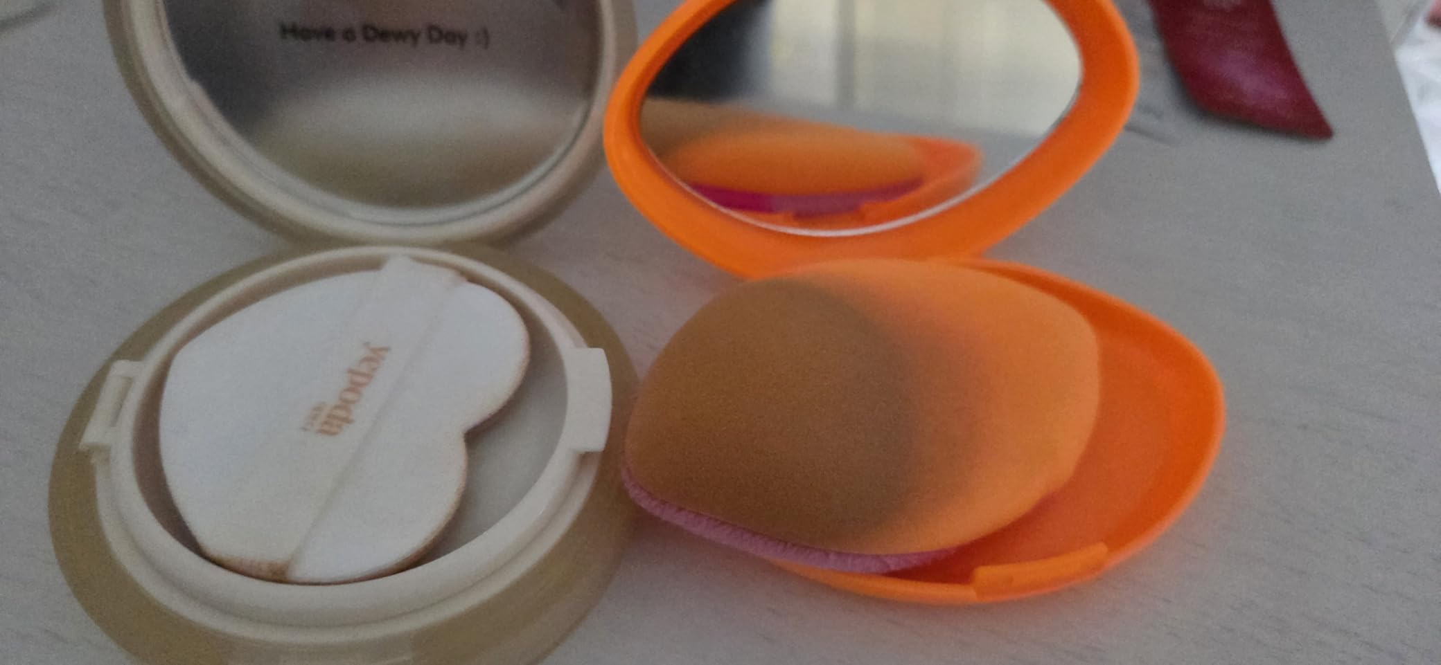 Real Techniques Miracle 2-In-1 Powder Puff + Travel Case, Dual-Sided Makeup Blending Puff, Elastic Band, Precision Makeup Sponge & Powder Puff, For Liquid, Cream & Powders, Travel Case, 2 Count