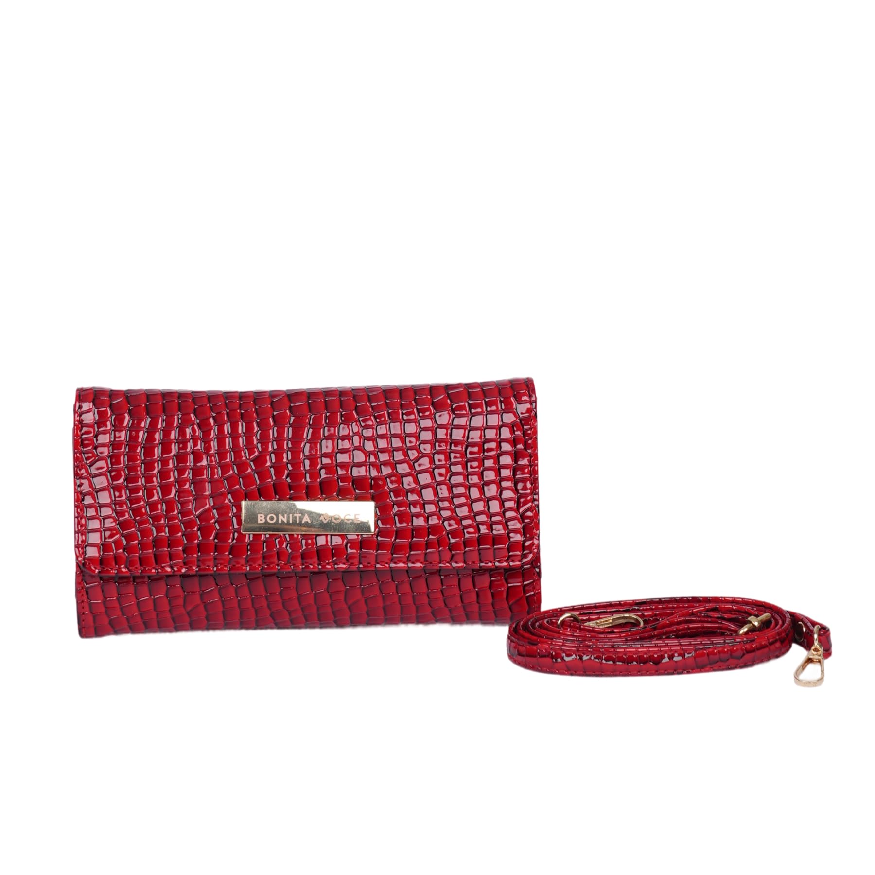 Women’s Compact Faux Leather Wallet with Animal Print & Zip Coin Pocket | Card Holder & Mini Purse for Women | Red-image-11