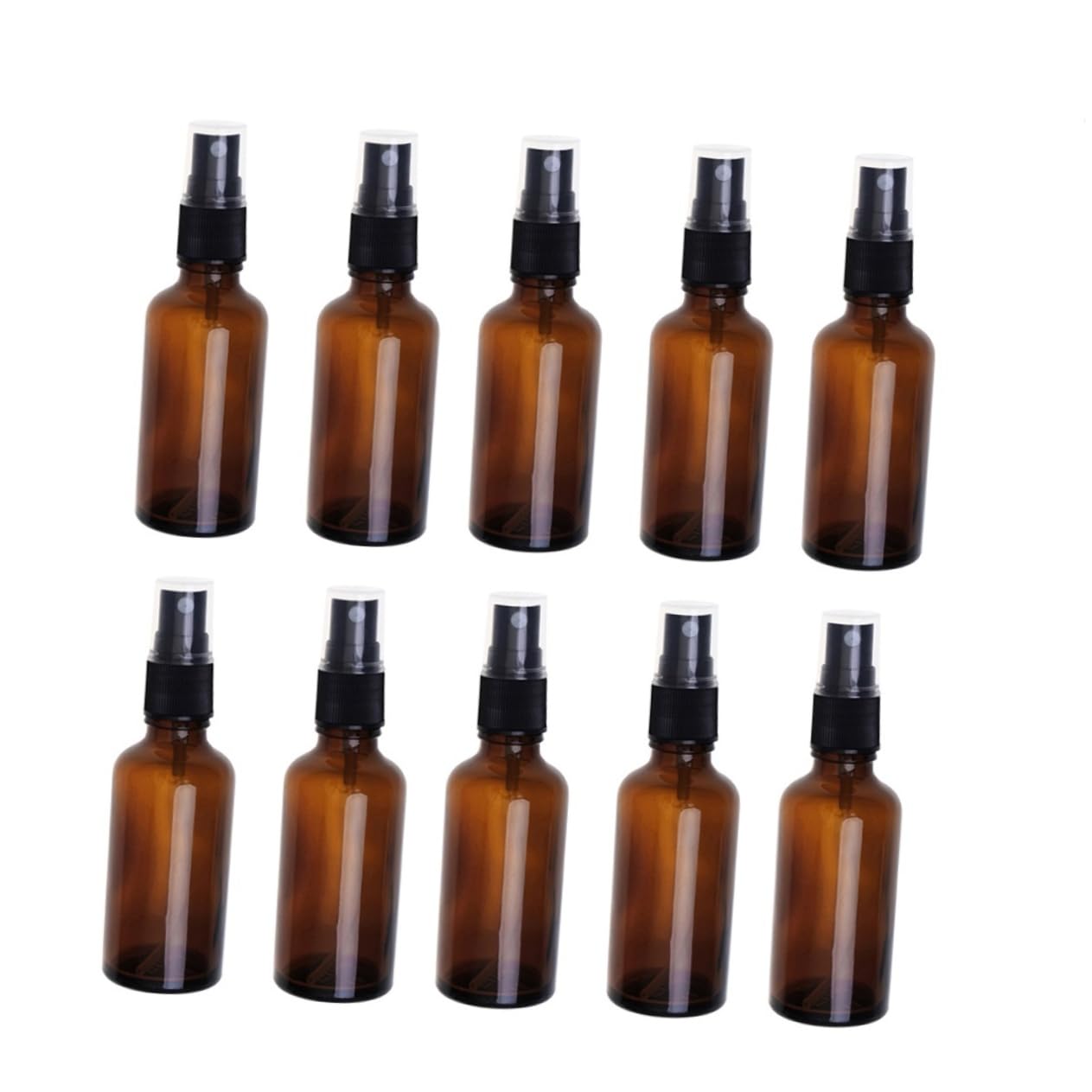 Happyyami Flaconi Spray in Vetro Marrone 20ml, Set da 20 Pezzi Riutilizzabili per Oli Essenziali e Cosmetici, Leggeri e Pratici per Viaggi e Uso Quotidiano