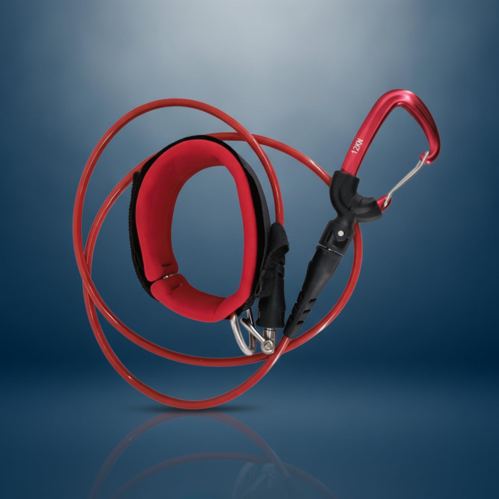 Longe Poignet avec Mousqueton Compact Cor Sécurité avec Bracelet Flexible Laisse Plongée En Apnée pour Entraînement sous-Marin