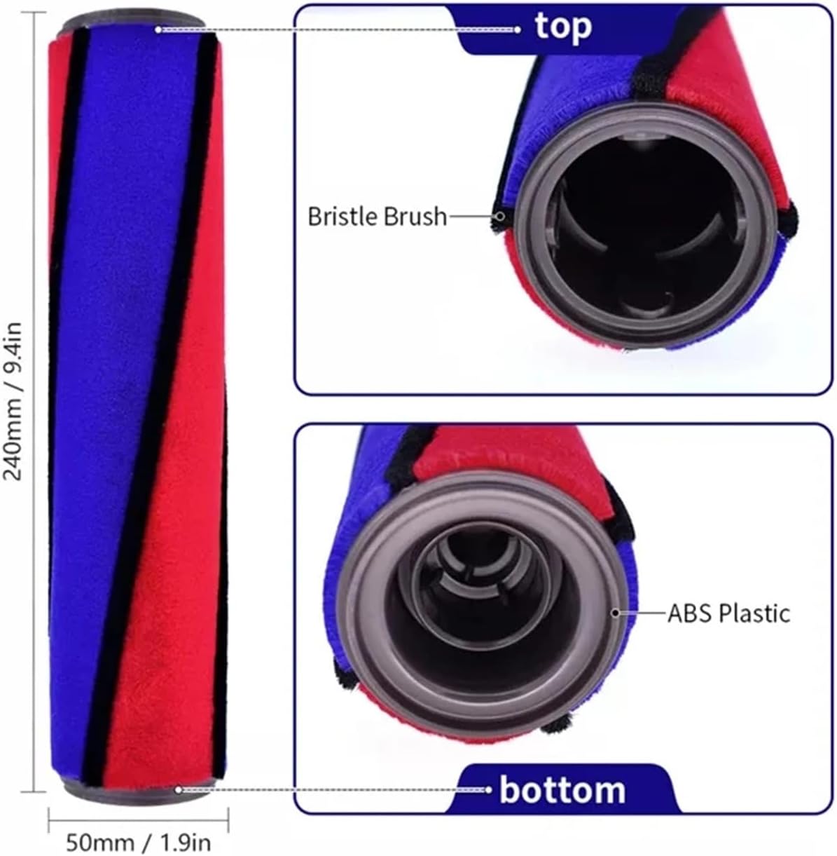 Vacuum Cleaner Roller Brush Bar Compatible With Dyson V6 V7 V8 V10 V11 SV03 Hard Floor Brush Main Brush Core Replacement Accessories(Light green)