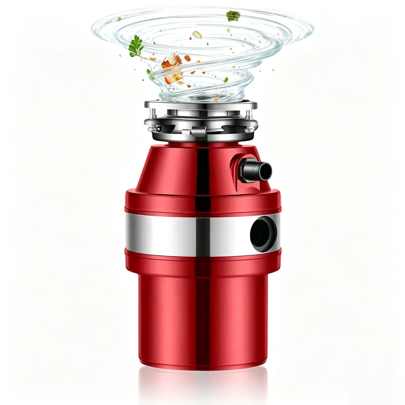 Eliminación de basura de 560 W for fregadero de cocina, triturador de residuos de alimentos de 2600 RPM | Reversa automática, arranque remoto inalámbrico, rectificado de acero inoxidable y carcasa de ABS práctica