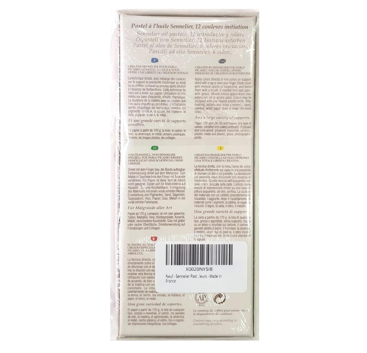 Sennelier Ölpastellkreiden, 12 Farben
