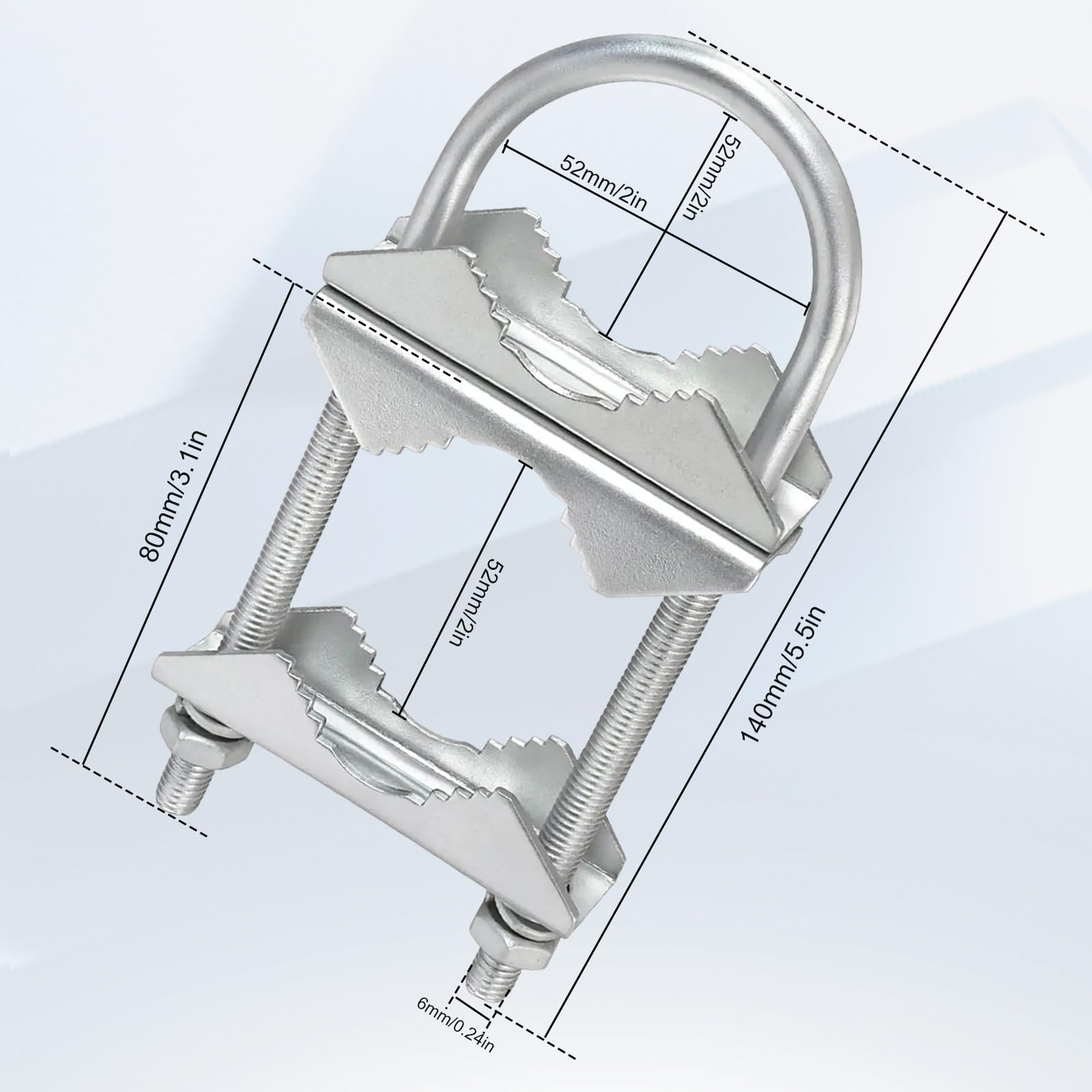 Collier De Serrage Carrés 50x50mm - Anthracite Pour Poteaux De Clôture - Pinces De Clôture, Pince, Pince De Jambe De Force, Pince De Poteau
