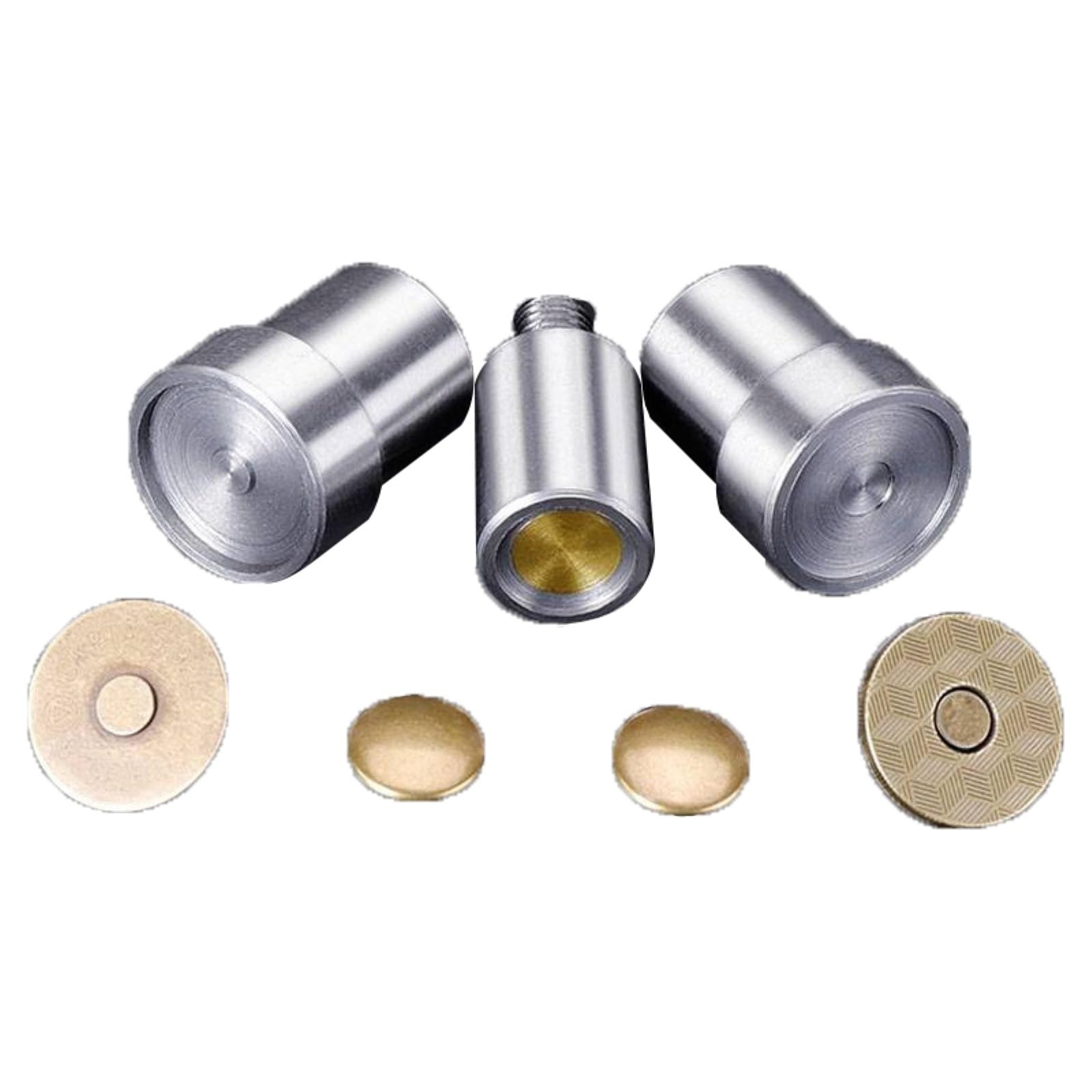 Snap Fasteners Botón Die Troquel de remache for molde botón magnético | Prensa manual Accesorios a presión de metal Herramientas Sujetador de ropa(Large button 18mm)