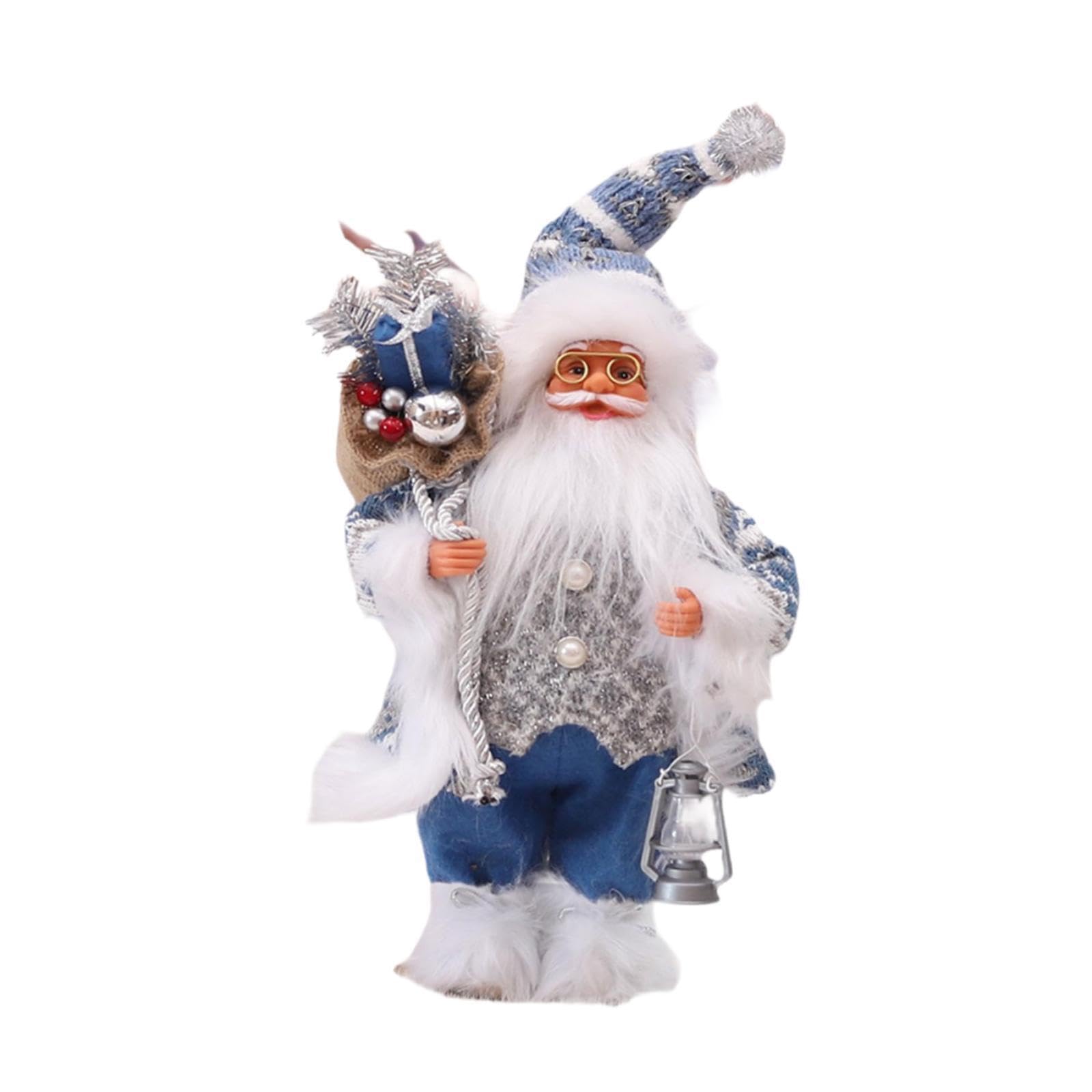 PIXZCSA Santa Claus Statue Figurine Cute Christmas Decoration For Home Or Office Display Smooth Lines Santa Doll