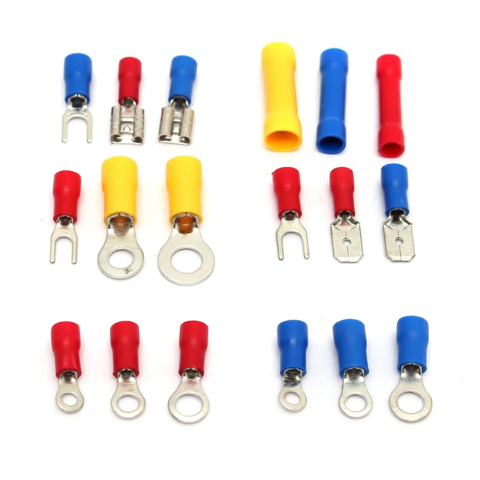 Kit de 1200 cosses Assorties et isolées for Fils électriques, cosses à, bagues Plates, 22-10 AWG