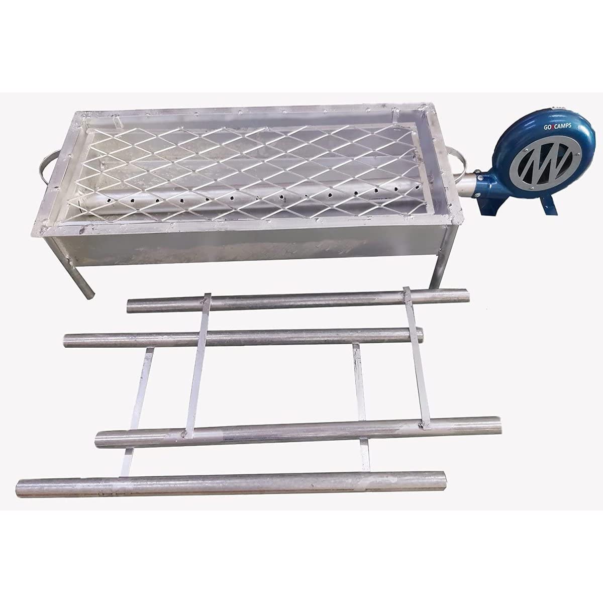 PAMCHALBBQ Grill Long Leg Adjustable Stand With Fan Multicolour 60cm