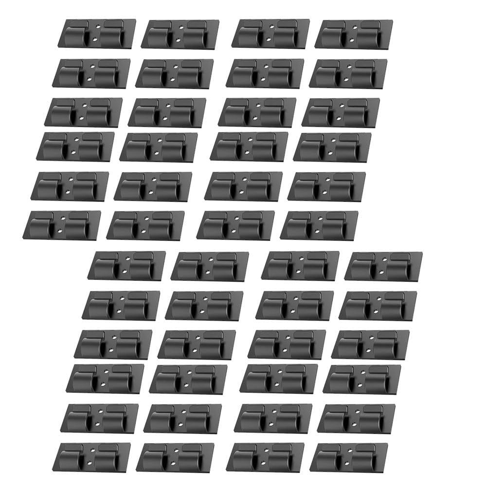 CTRLZS Hooks for Outdoor String Light Garland Light Clip Heavy Duty Cable Cord Clip Black 100Piece