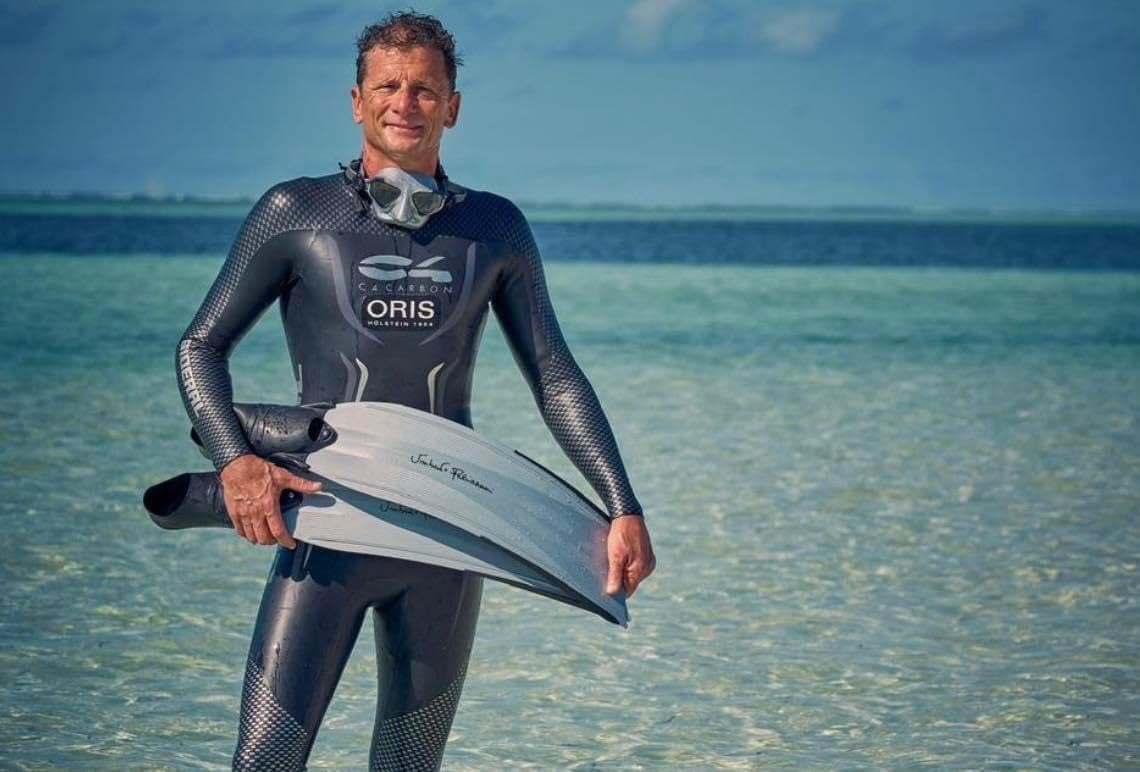 C4 Umberto Pelizzari - Linea Flare Freediving Glam - Pinne - Maschere - Snorkel Sideral e Aurea Apnea Pesca Subacquea