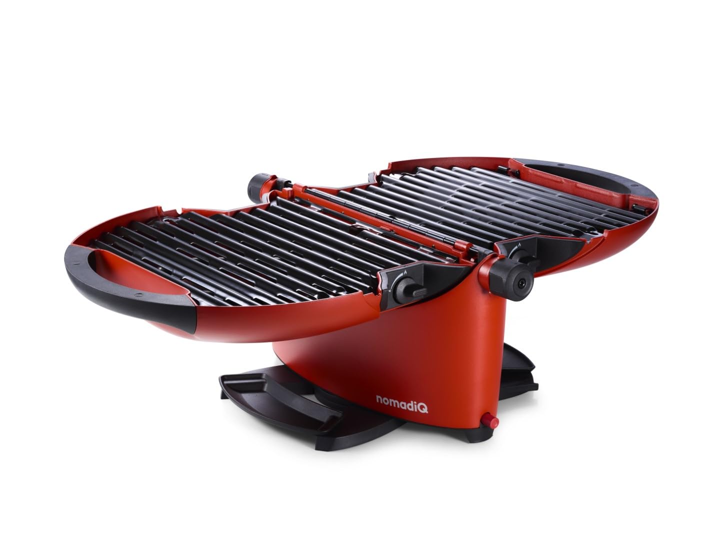 NOMADIQ BBQ Camping | grill stołowy | kompaktowy | 2 palniki | grill gazowy na kemping | grill gazowy na balkon, do przyczepy kempingowej | płyta grillowa, przenośna, outdoorowa, barbecue, kuchenka
