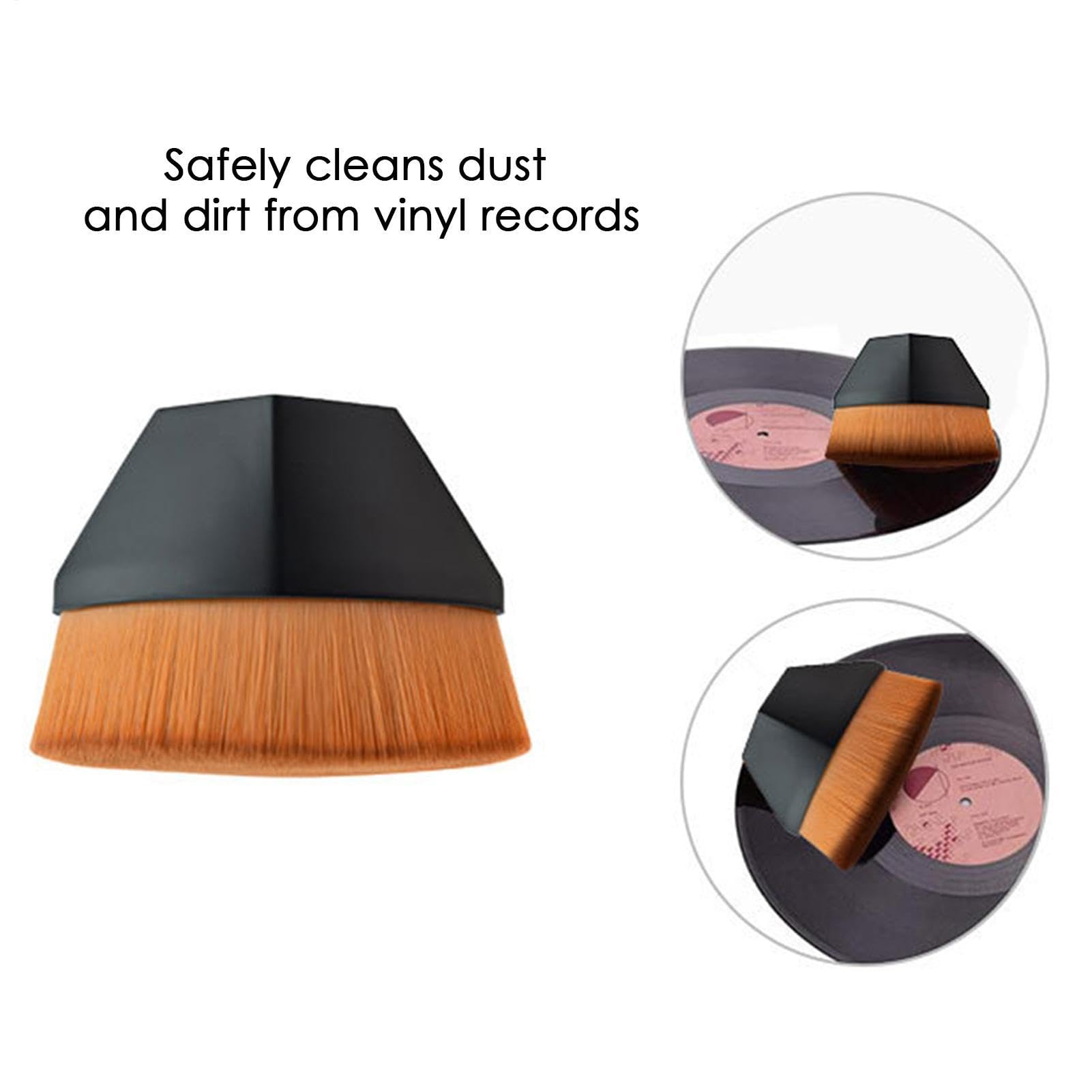 Salva etichette discografiche – Kit di spazzole per la pulizia di album in vinile, strumento per la rimozione della polvere dei dischi LP, set di protezione antigraffio per la cura delle etichette