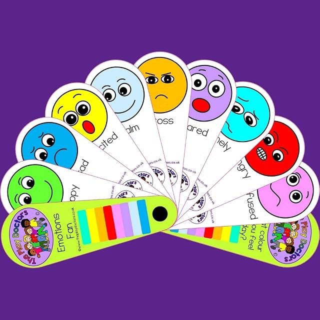 The Play Doctors Emotions Face Feelings Fan - ASD / Autism / SEN / Special Needs Nonverbal Speech Delay Social Communication Aid