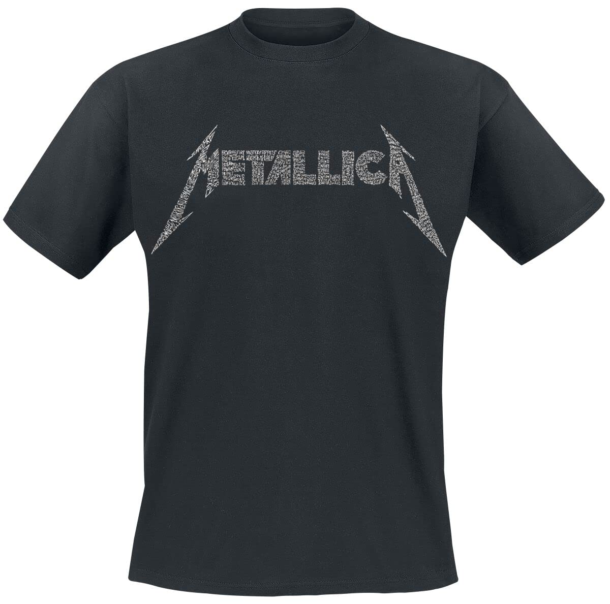 Paradiso Clothing Unisex Black Metallica 40Th Anniversary Songs T Shirt - L