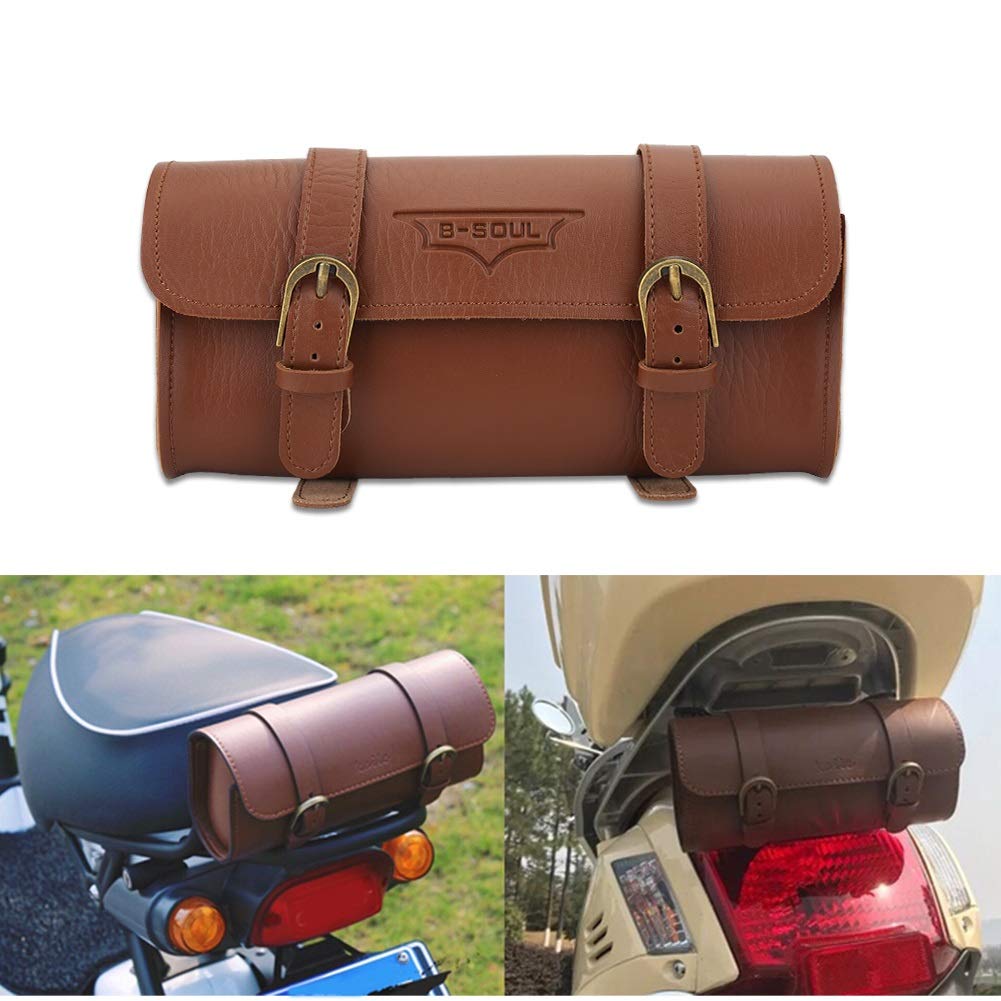 Sacoche Vélo Guidon DeWin – Cuir Vintage, Rangement Pratique Pour Téléphone, Clés Et Lunettes