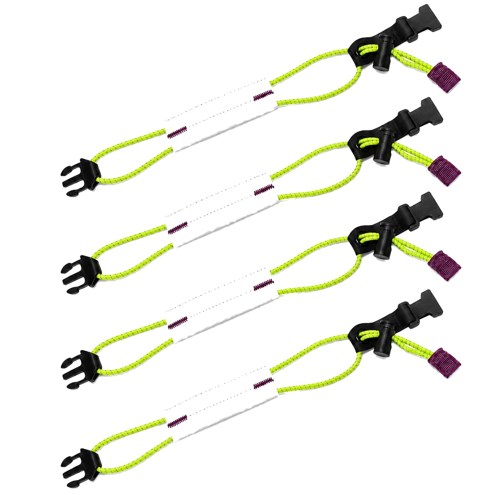 SOREIA Reflective Ankle Straps for Cycling & Running, 4-Pack Adjustable Elastic Leg Bands, High Visibility Night Safety Gear for Bike, Jogging, Walking & Outdoor Use (Green) — image 1