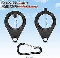 Vista 3 de REERON Clips de anillos para asta de bandera, 1 pulgada, anillo giratorio de poste de bandera giratorio de 360°, anillos giratorios de aleación