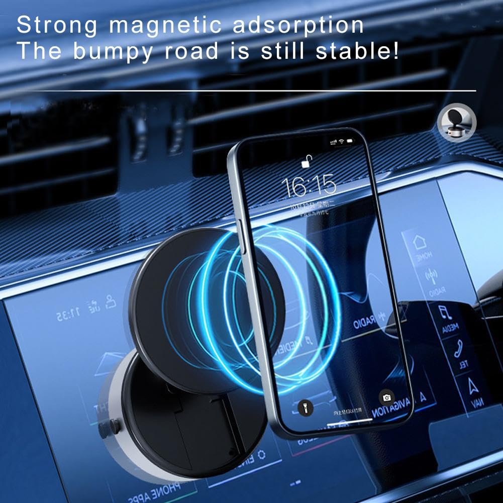BENTOBEN Supporto magnetico per cellulare da auto [ultra potente ventosa] supporto magnetico per cellulare pieghevole rotazione, magnete auto cellulare per iPhone 16 15 14 13 12 e Samsung Galaxy e