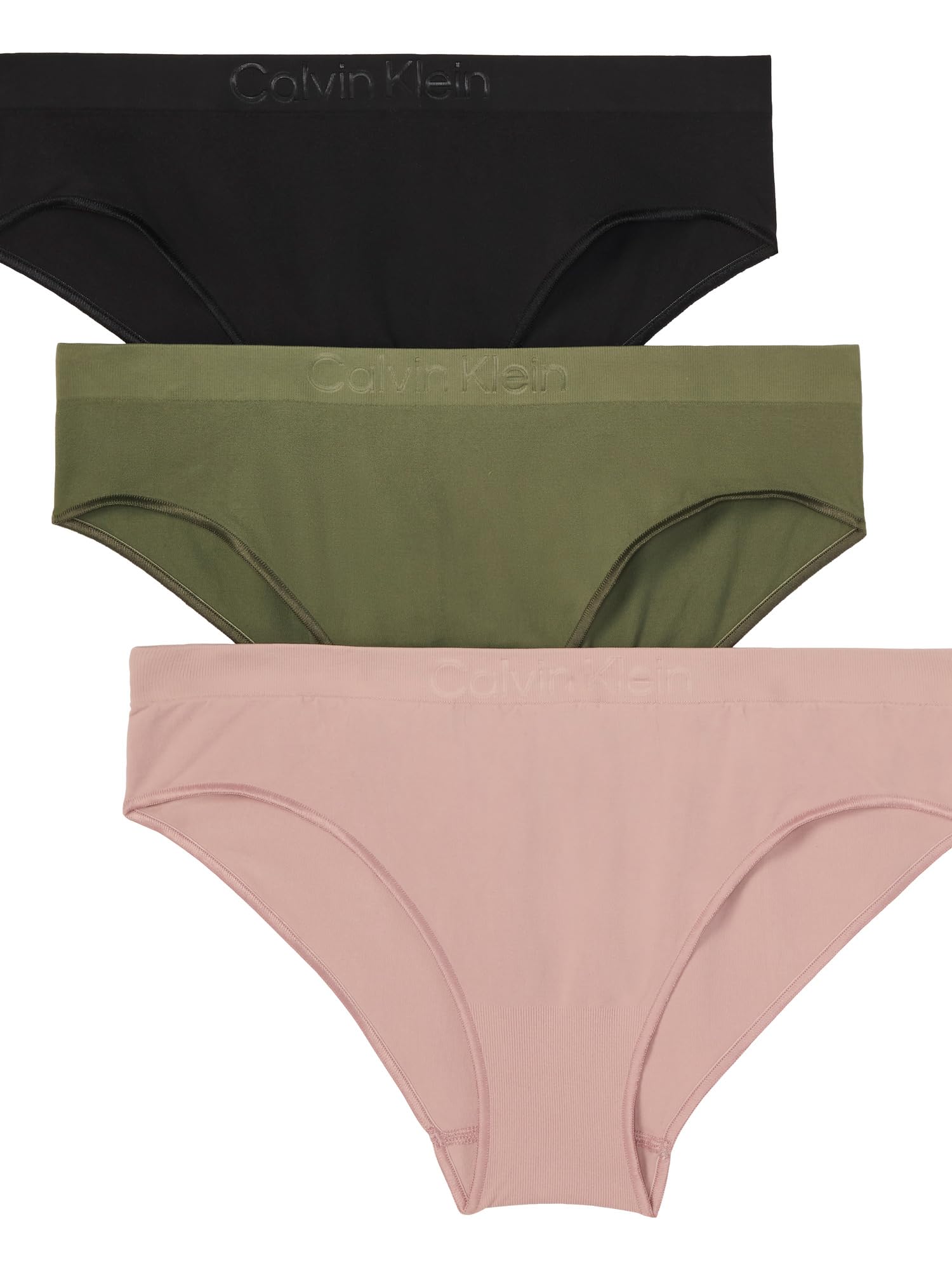 Calvin Klein Women's Bonded Flex Seamless 3-pack Mid Rise Bikini