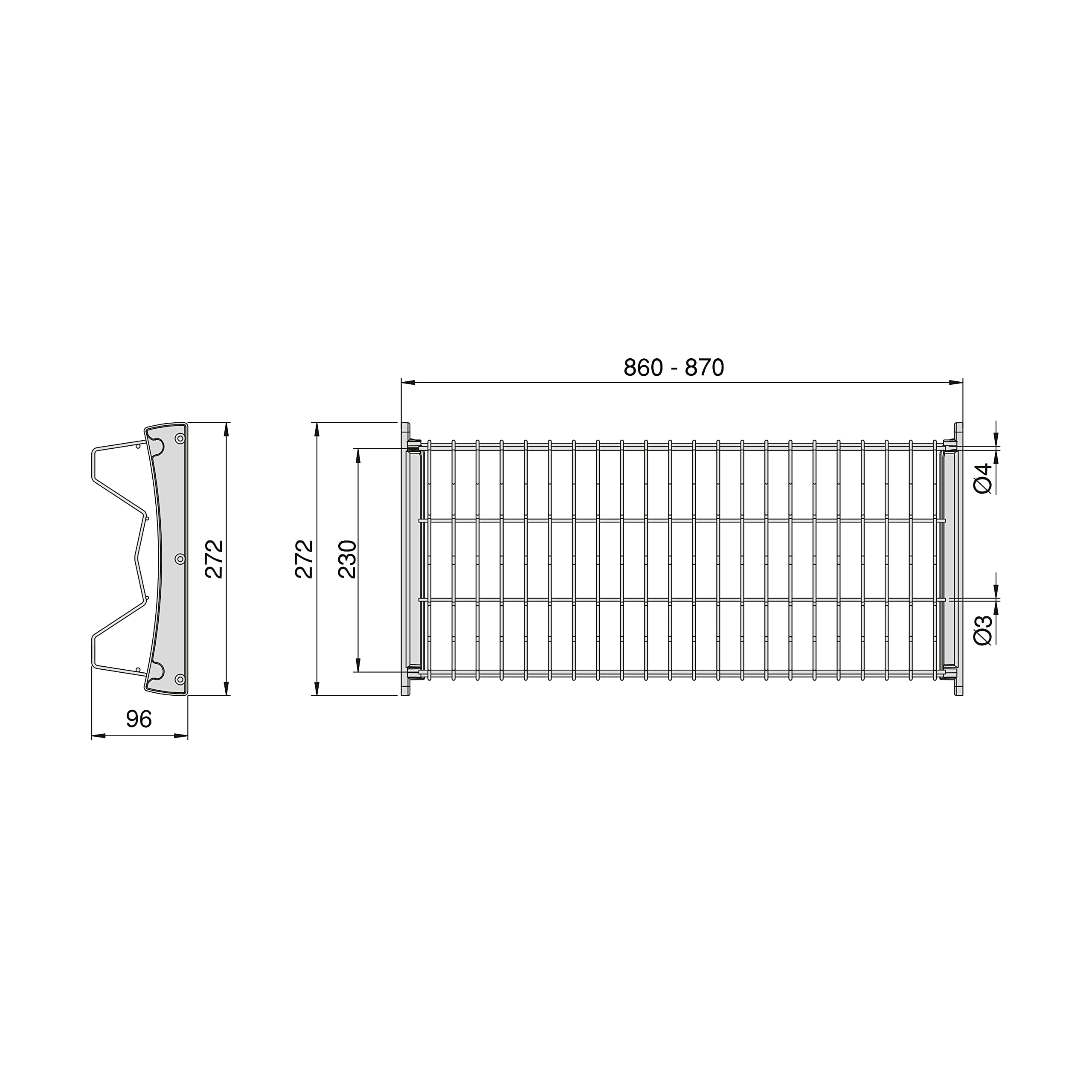 Scolapiatti Pensile Emuca Drynox Per Mobile 90 Cm - Acciaio Inox AISI 304, Vassoio Per Piatti E Contenitori, Cromato
