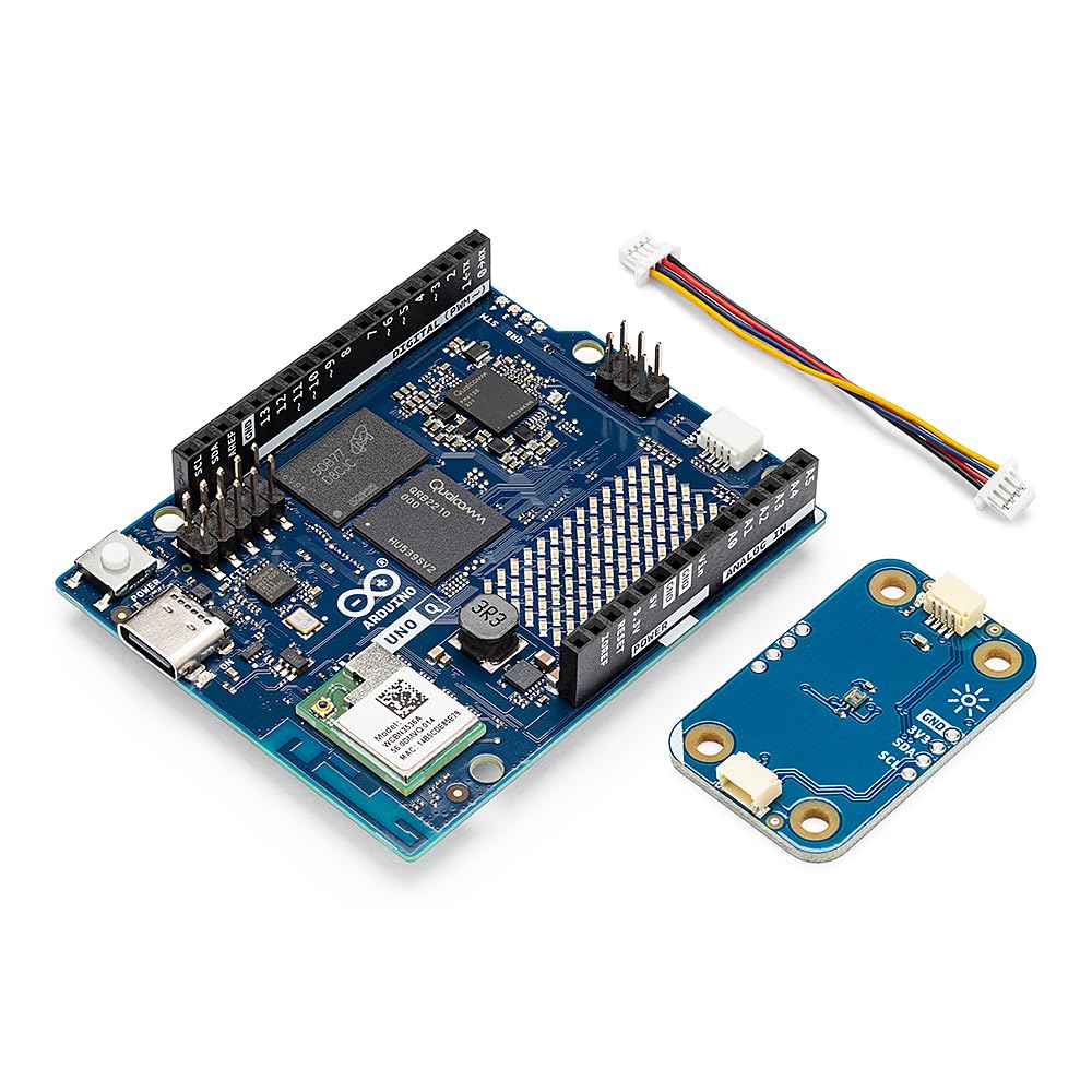 Arduino® UNO™ Q 4GB Modulino® Light Bundle: Kit di Rilevamento Ambientale Intelligente