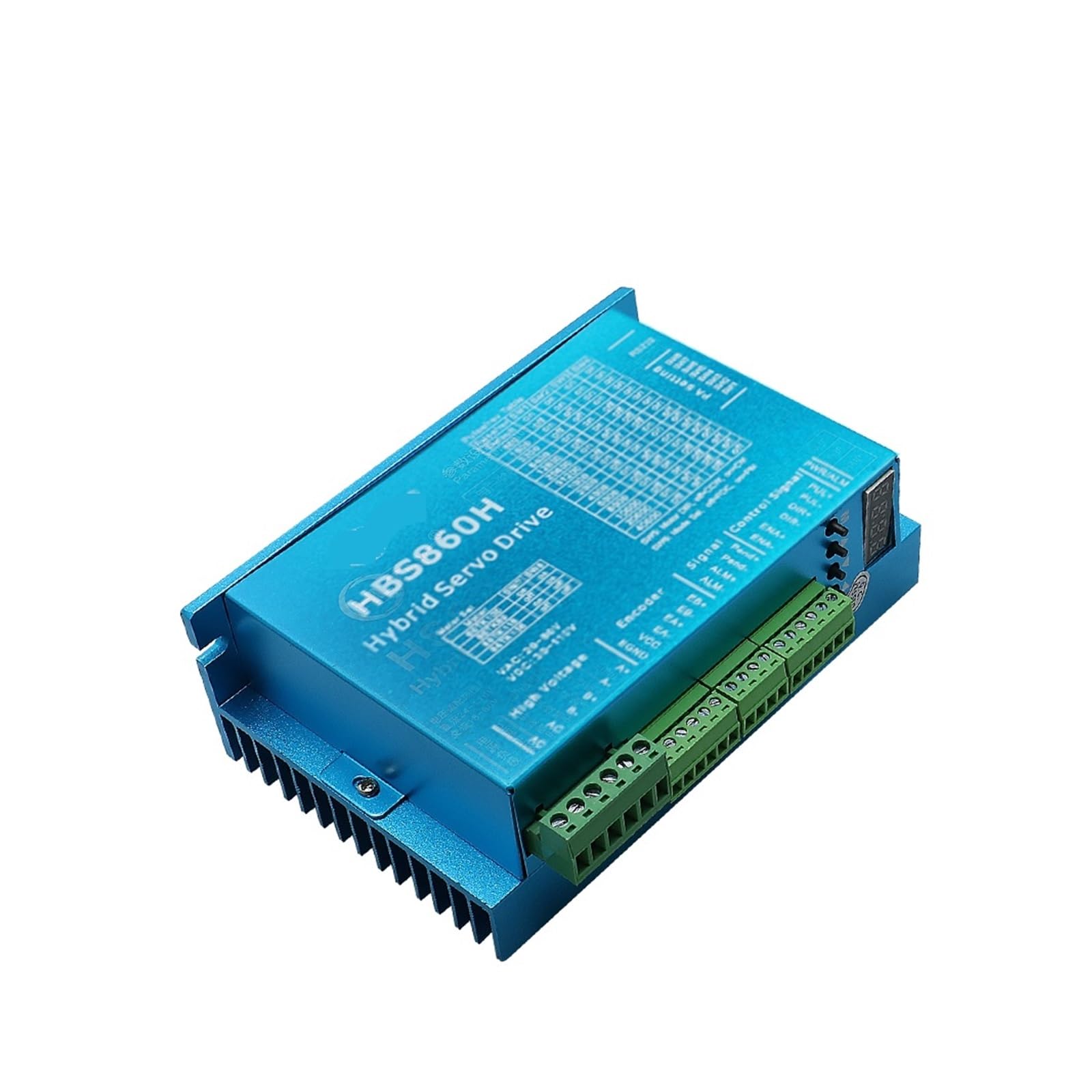 motortreiber HBS860H Hybrid-Servomotortreiber AC20-80V oder DC24-100V 8.0A 0-200-kHz-Encoder 1000-Zeilen-Lüfteranzug for Nema34-Motor mit geschlossenem Regelkreis