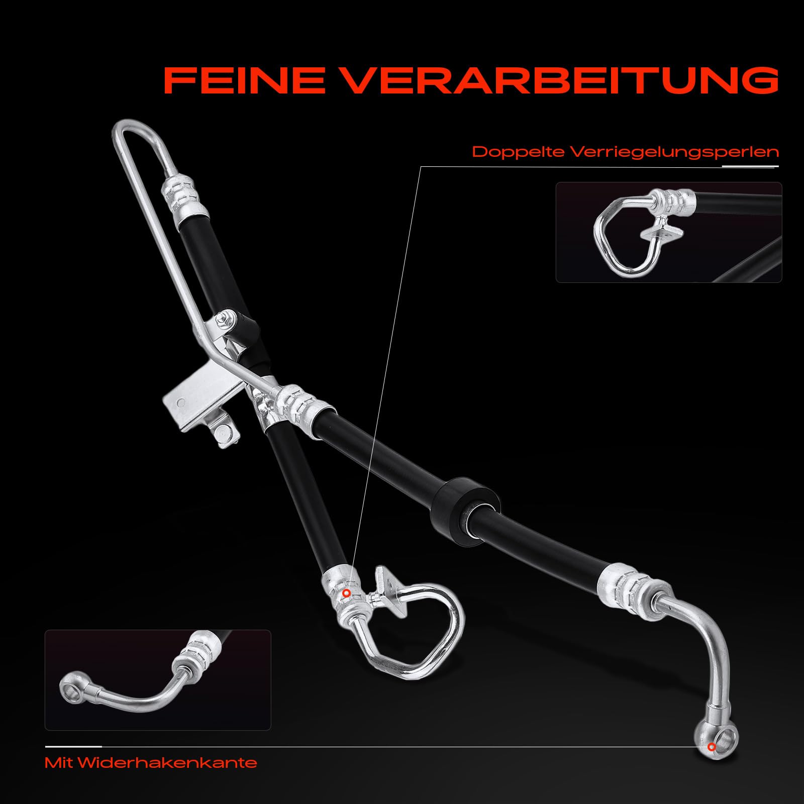 Frankberg 2x Servolenkung Ausgleichsbehälter Schlauch Kompatibel mit M.i.n.i R50 R53 1.6L 2001-2006 M.i.n.i Cabriolet R52 1.6L 2004-2007 Replace# 32416781744