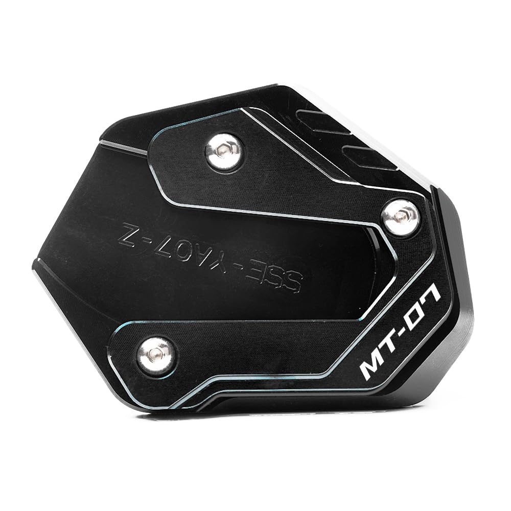 Per YAMAHA MT07 MT-07 MT 07 2015-2024 2025 2026 Supporto per moto accessori piedistallo laterale base Piatto di supporto ingrandito (Nero)