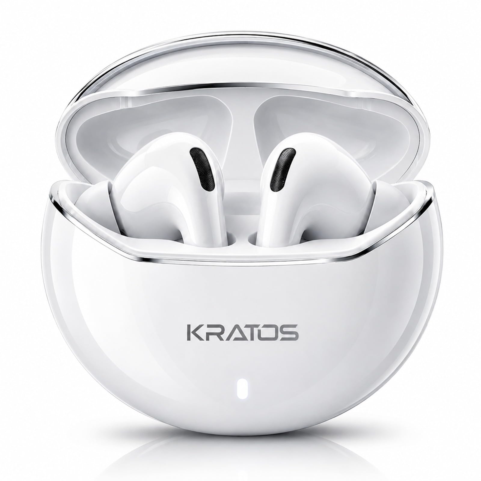 Kratos TW02 Ear Buds Wireless with 60H Playtime, Noise Isolation & Clear Calls, Bluetooth Earbuds with Voice Assistant, Ear Buds with Bluetooth V 5.3 & with Type C Fast Charging, IPX5 TWS Earphones