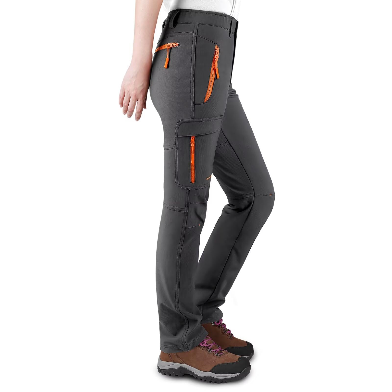 KUTOOK Women's Thermal Softshell Hiking Pants