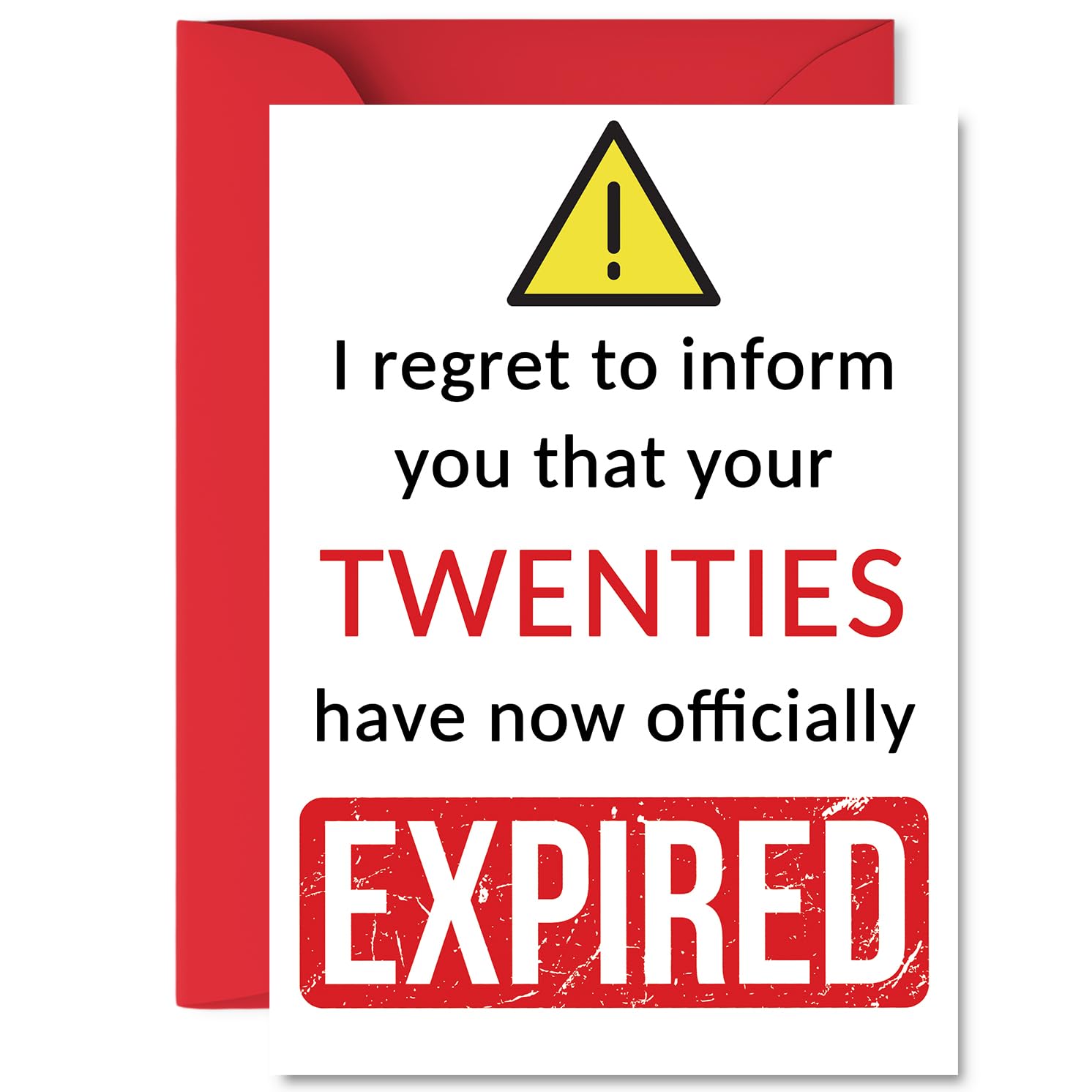 Funny 30th Birthday Cards for Men Women - Your Twenties Have Expired - Happy Birthday Card for Him Her Friend Cousin Work Colleague, A5 Banter Joke Humour Bday Greeting Cards Gift
