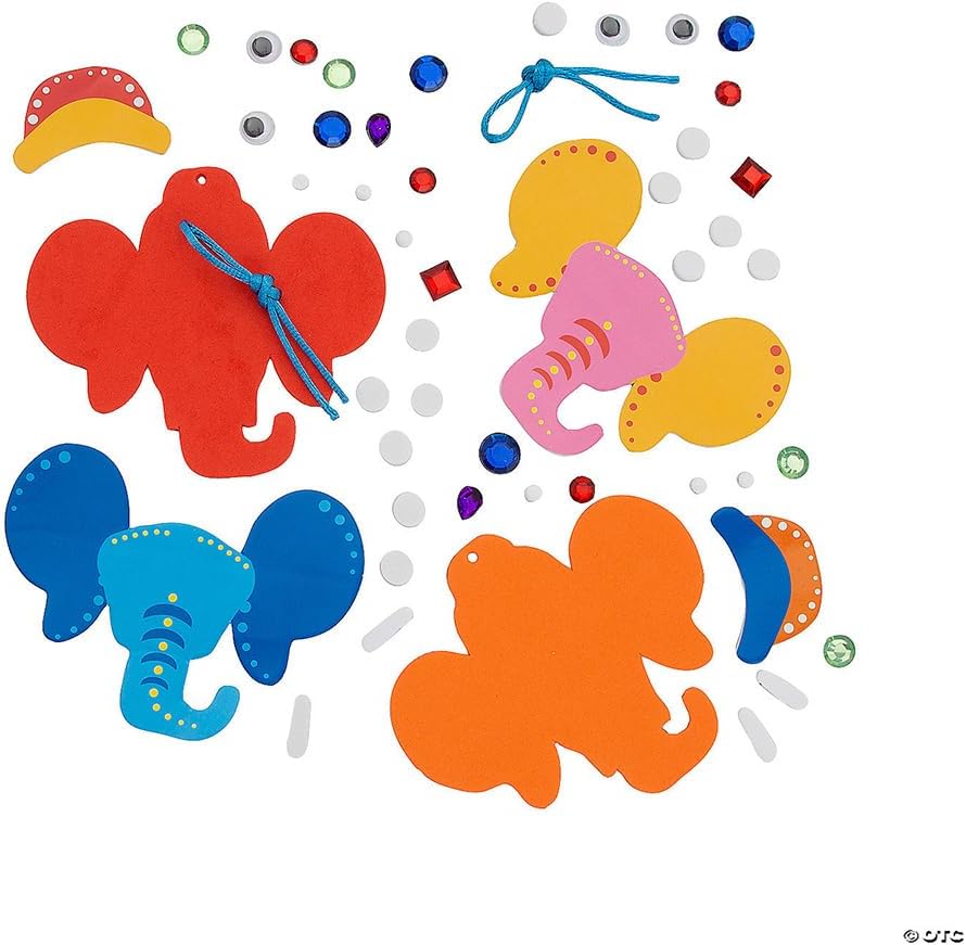 Diwali Elephant Ornament Craft Kit, Makes 12