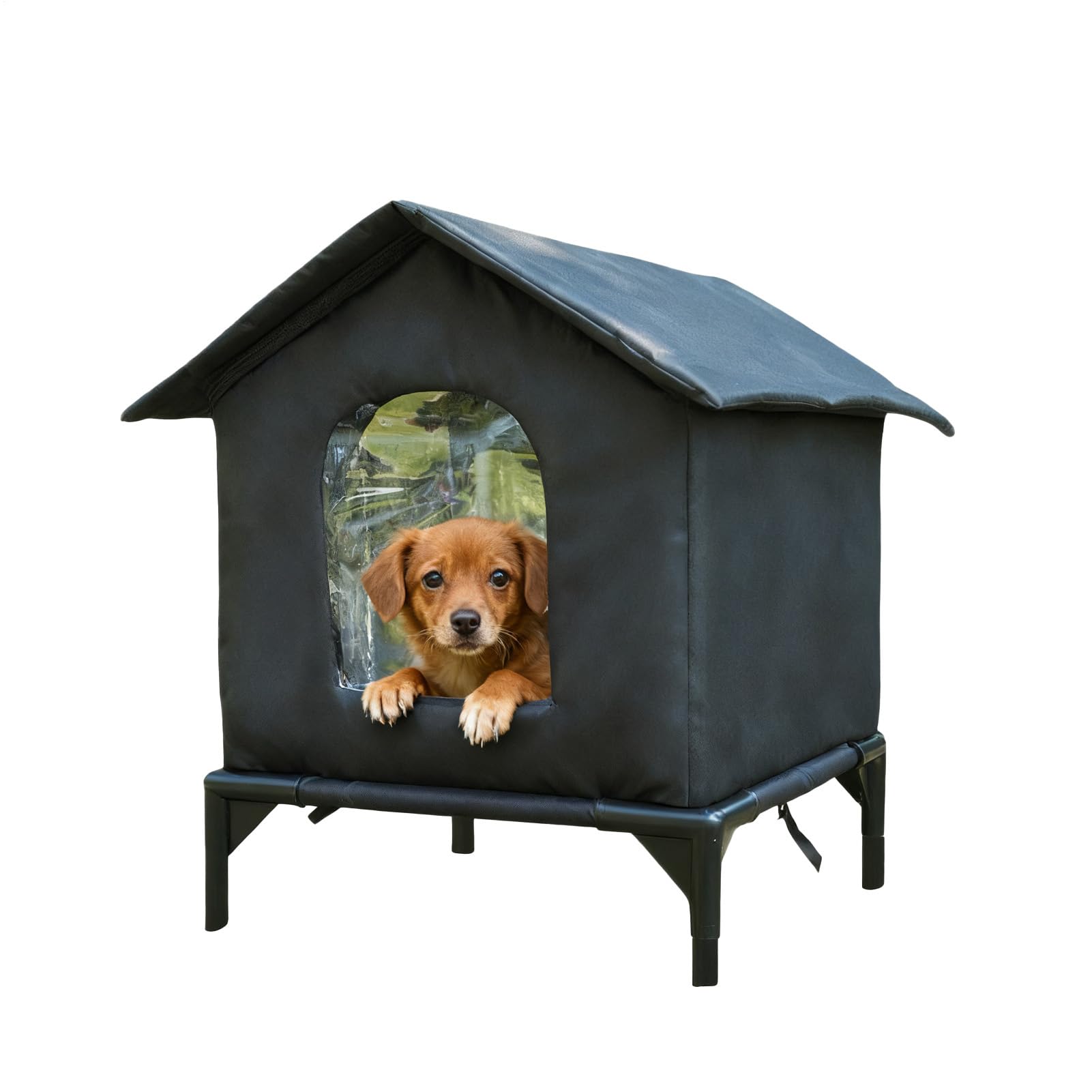 Outdoor Cat House - Oxford Cloth Portable Stray Cat Shelter Pet House With Raised Floor Insulated Waterproof Windproof Winter Shed For Barn Patio Community Backyard, Garden, Yard, Terrace