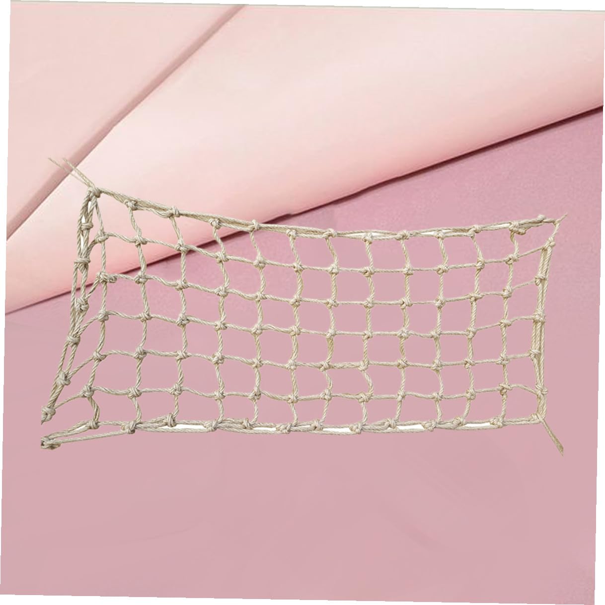 Papageienkletternetz aus Seil, Bissfest, 50x100cm | Khaki, als Hängevariante Nutzbar, für Käfig und Spielplatz, Vogelspielzeug mit Kletterseil