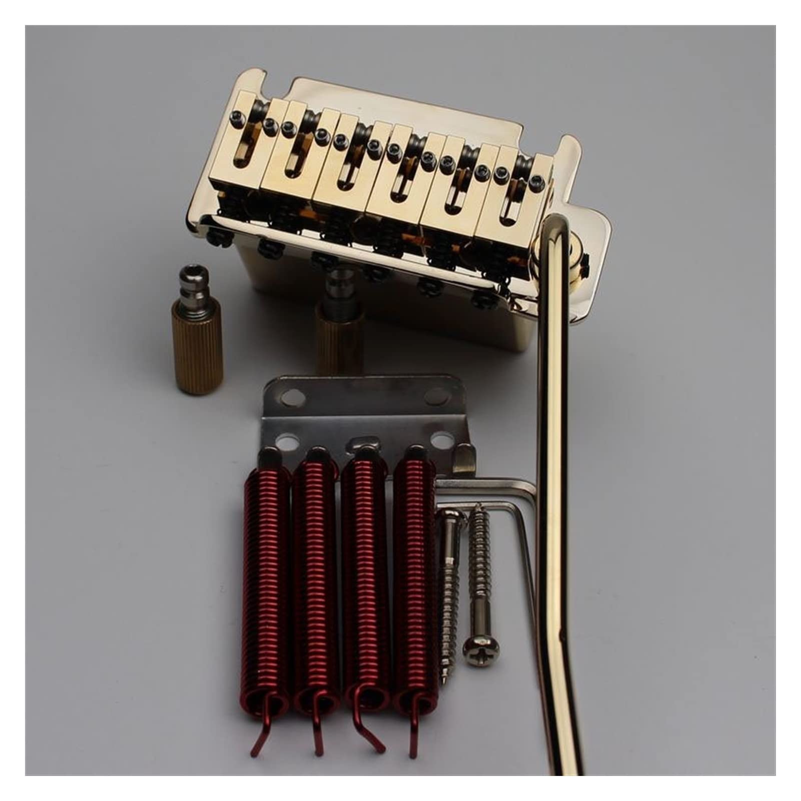 Parti di ricambio chitarra 1 Set Guitar Electric Tremolo Bridge Tremolo System Brass Sella E Ottone Base BASSA GOLD