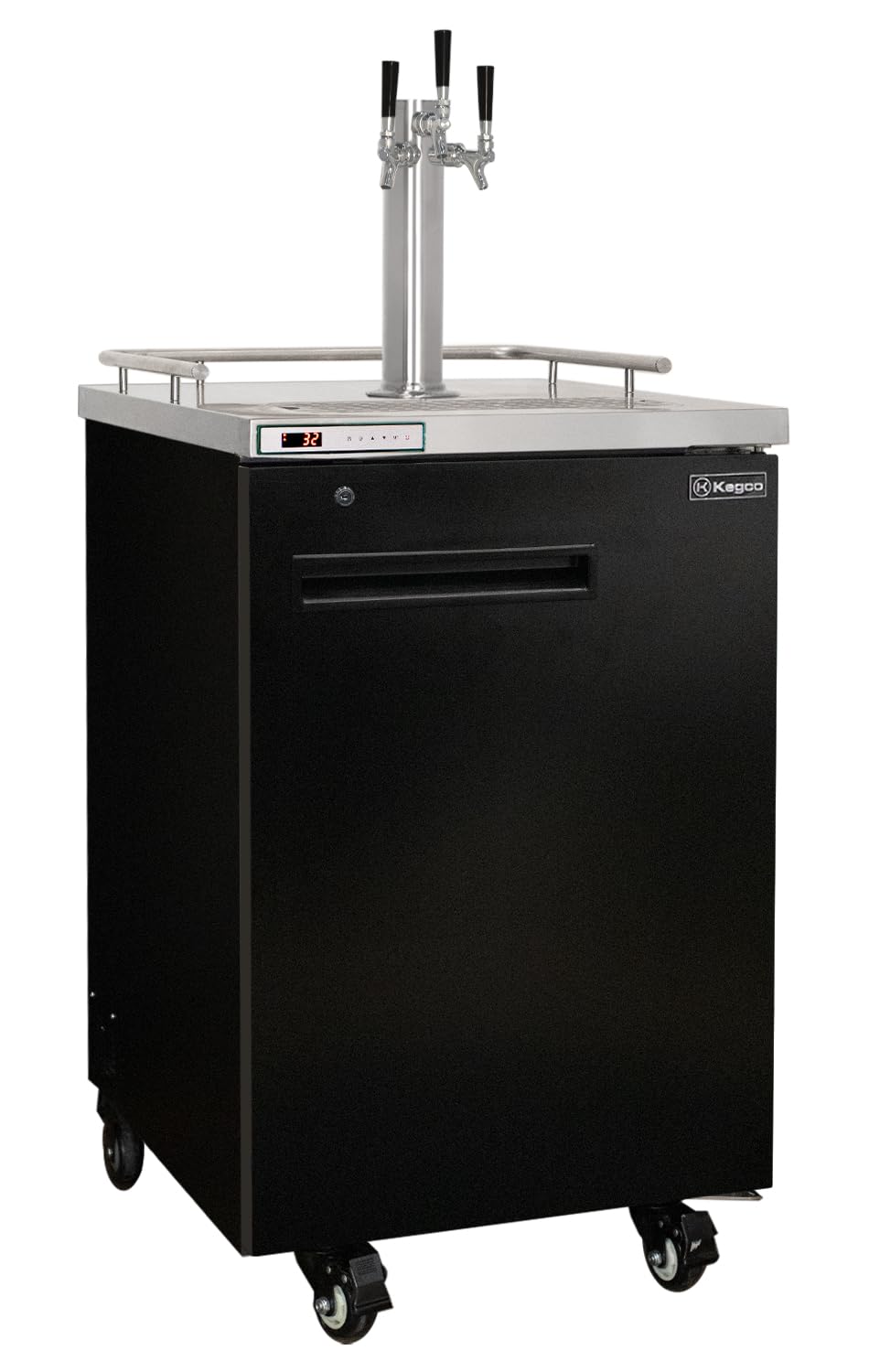 Kegco 24" Wide Triple Tap Commercial Black Kegerator
