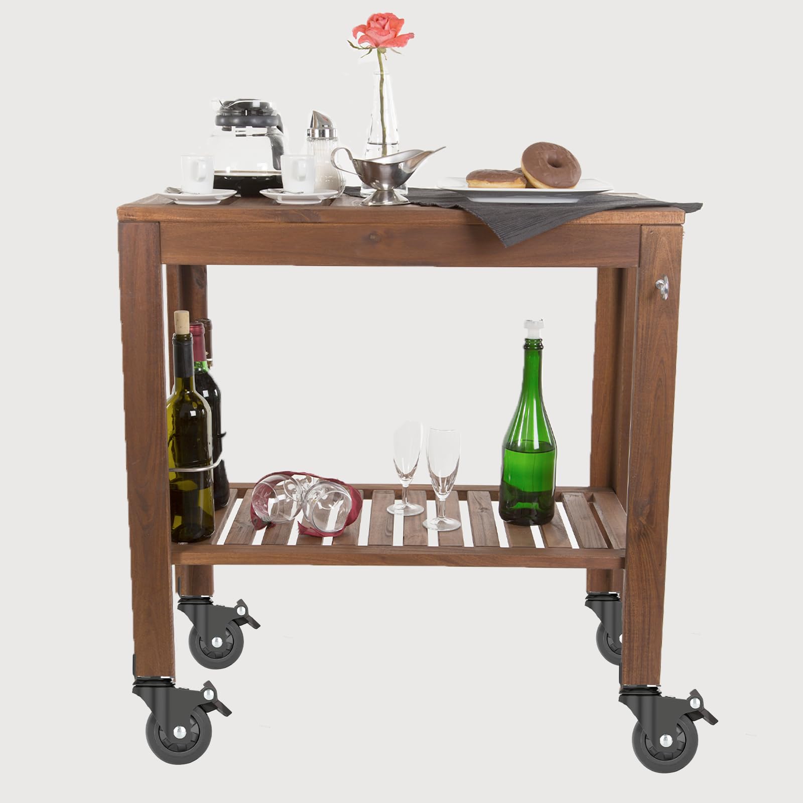 Humagineer 50 mm wielen voor zware meubels met L-vormige montageplaat, stille rubberen zwenkwielen, capaciteit 67,5 kg per rol, wiel voor tafel, kast, babybed, 8 stuks