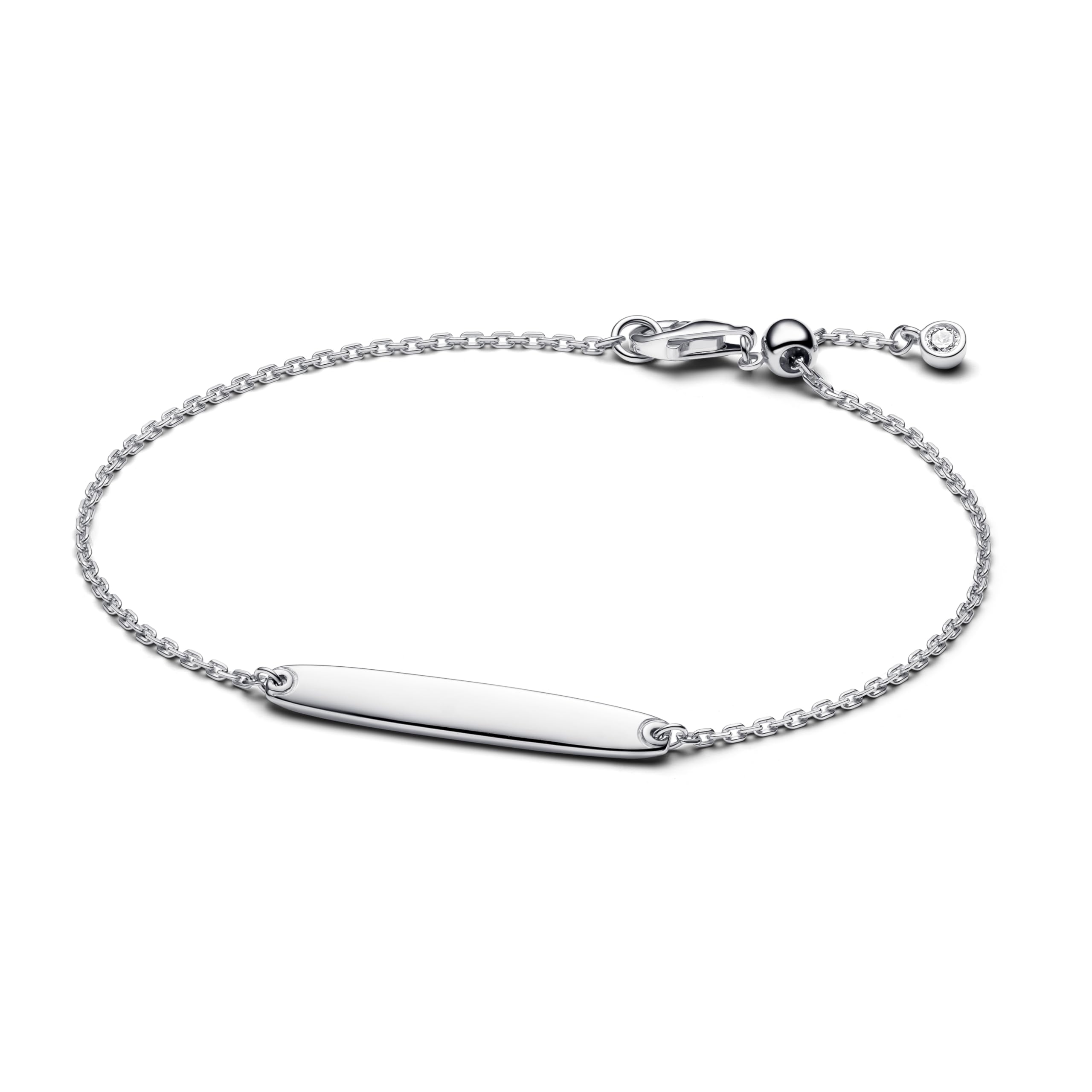 Pandora Moments Gravierbares Stab Kettenarmband aus Sterling-Silber, Größe 16 cm, 594010C01-20