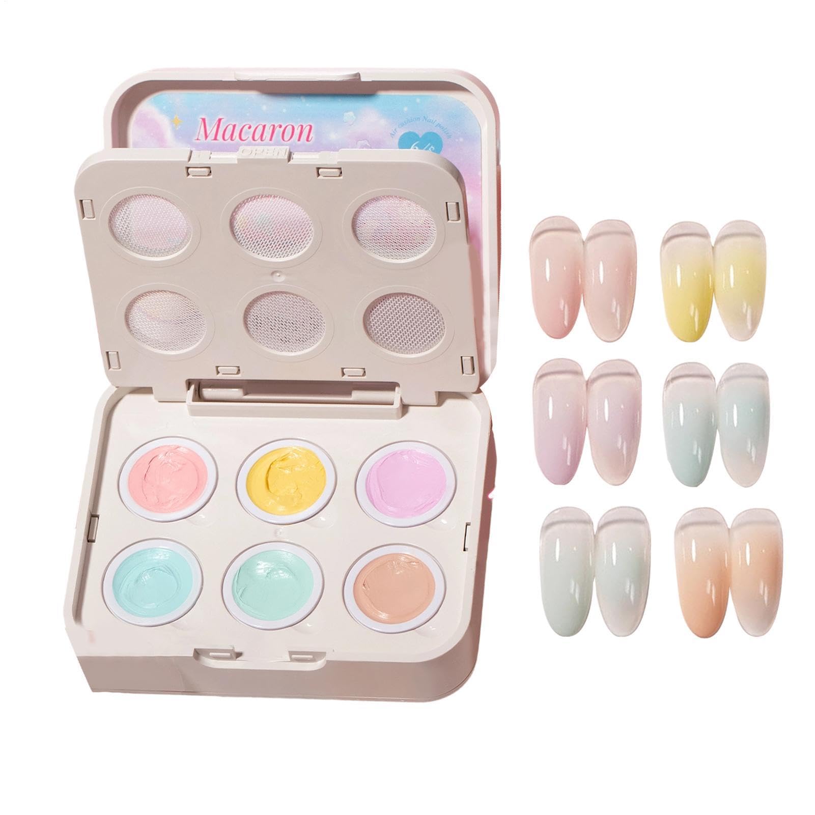 Palette de gel à ongles | Outils de manucure dégradés portables de 6 ml