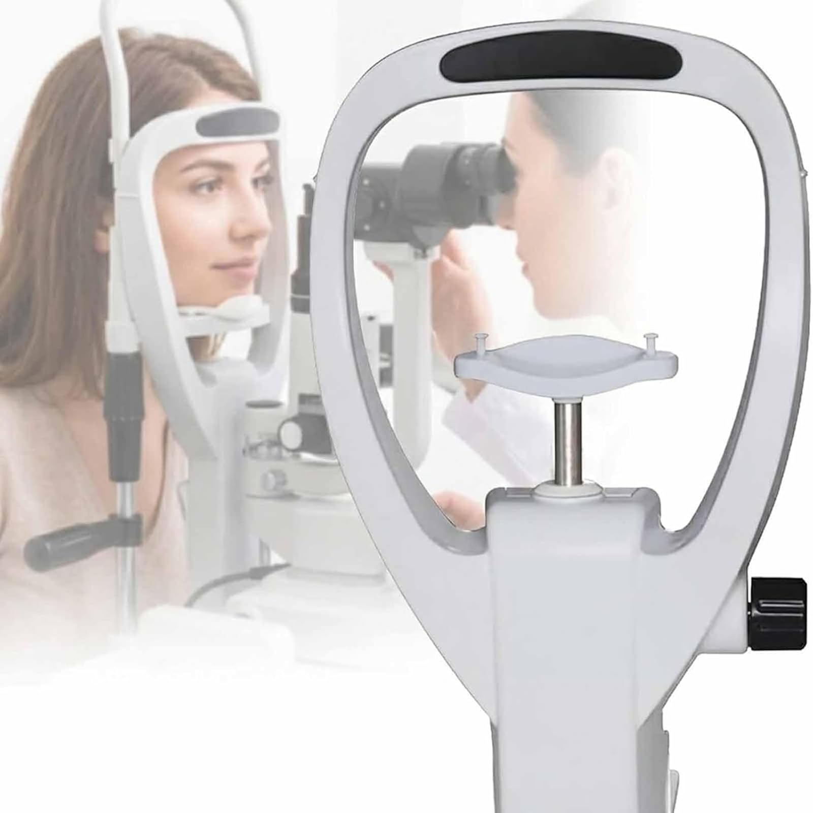 Adtzpc Optical Chin Rest Forehead Support, Lifting Distance 0-40mm Adjustable, Lifting Chin Bracket With Adjustment Knob, Ergonomics Arc-shaped Design, For Vision Training, Optometry Training Centers