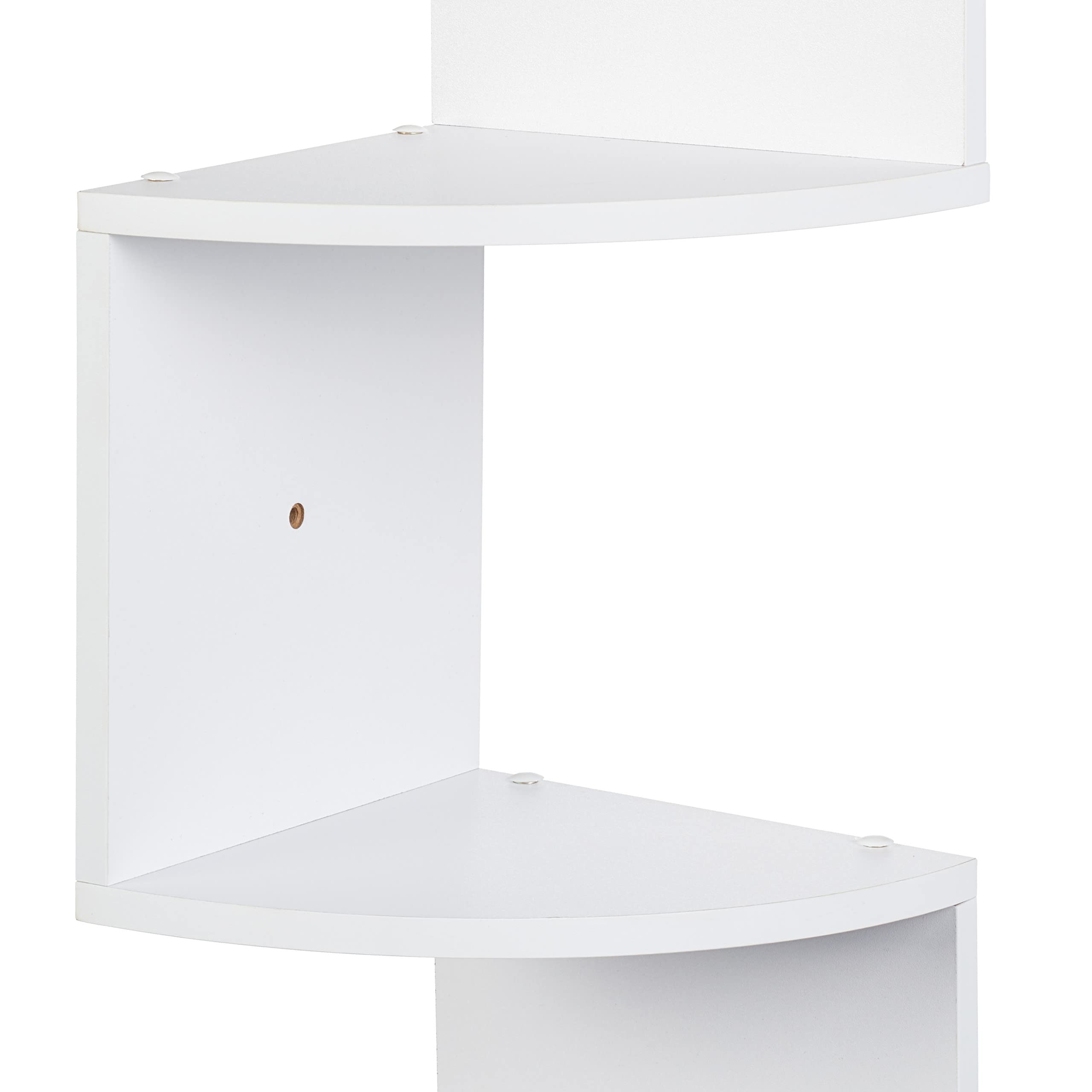 Relaxdays Eckregal Zickzack – 3 Ablagen, MDF & Metall, Braun/schwarz, Für Wandmontage In Wohnzimmer & Küche