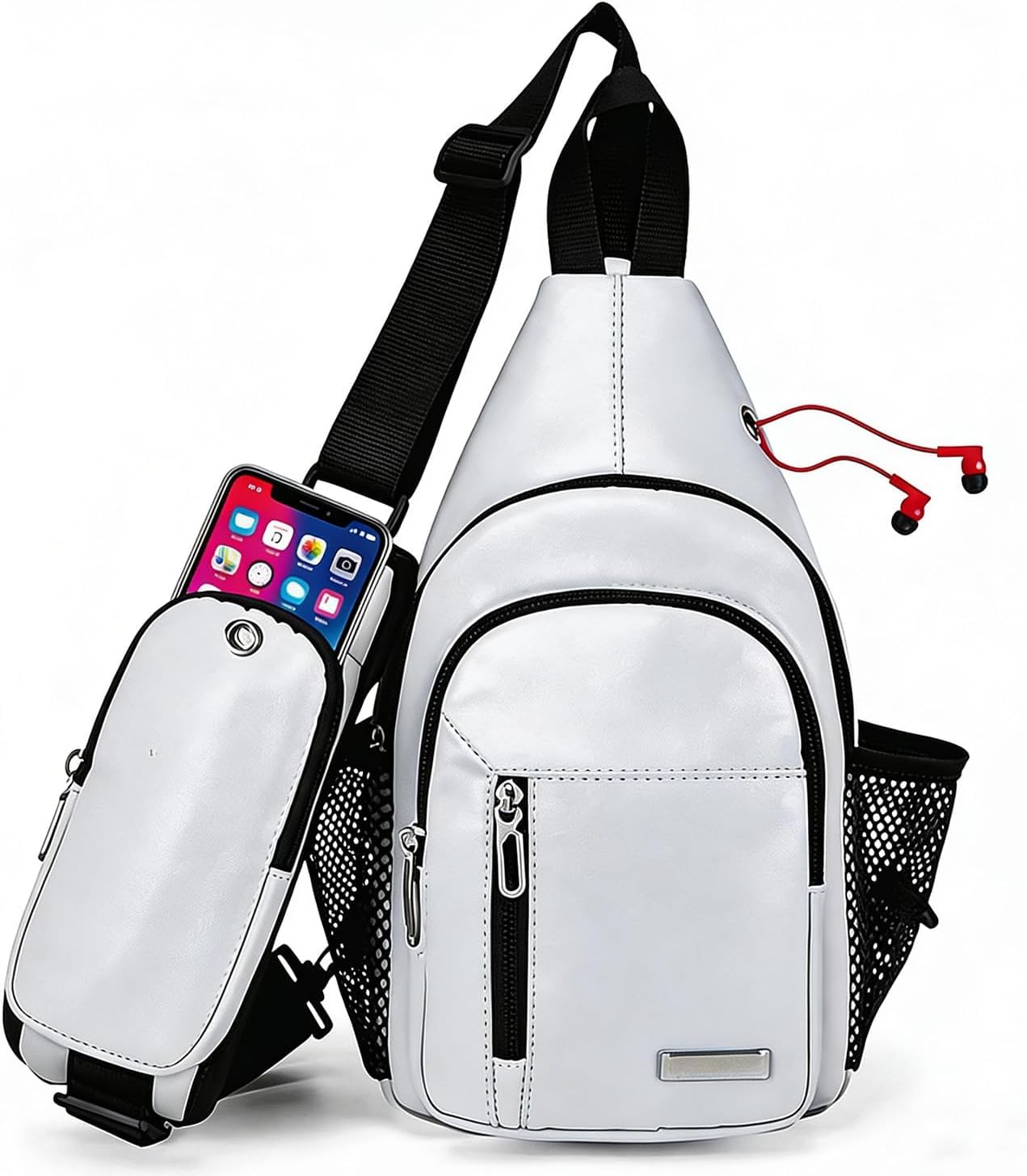 JENAGREEN Waterproof Sling Backpack Crossbody Sling Bag, Cross Bag Adjustable Travel Hiking Essentials Casual Daypack Multipurpose Chest Bag Purse for