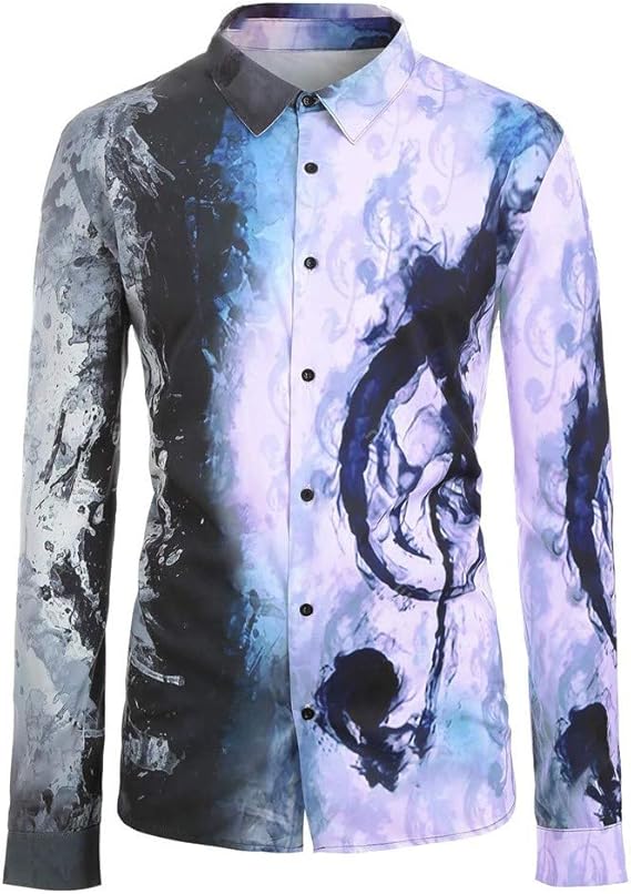 Amazon Co Jp 総柄シャツ メンズ Xxl パープル 662 総柄 長袖 総柄 シャツ 総柄 Tシャツ 総柄 開襟シャツ 総柄 ワイシャツ 総柄 服 総柄 トップス 総柄 半袖 服 ファッション小物