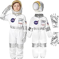 Vista 1 de Disfraz de astronauta para niños, disfraz de piloto para niños y niñas, traje espacial para disfraz de Halloween